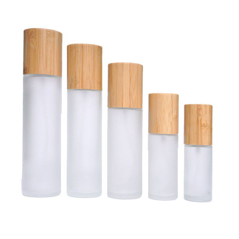 Custom Bamboo Lid Glass Cosmetic Packaging Bottle 30ml-150ml Serum Lotion Toner Bottle with Pump Dropper Spray Custom Bamboo Lid Glass Cosmetic Packaging Bottle 30ml-150ml Serum Lotion Toner Bottle with Pump Dropper Spray