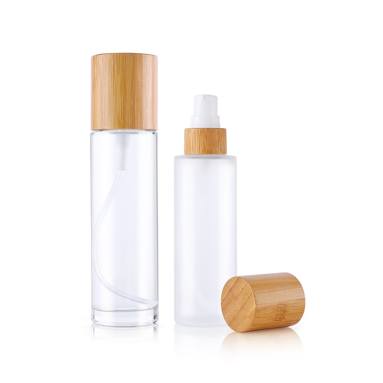 Wholesale Custom 30ml Round clear Glass Cosmetic Perfume Mist Spray Bottle with Bamboo Cap for Personal Care Wholesale Custom 30ml Round clear Glass Cosmetic Perfume Mist Spray Bottle with Bamboo Cap for Personal Care