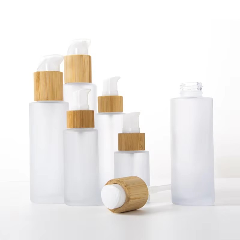 Luxury Bamboo Cosmetic Packaging 100ml Body Lotion Shampoo Pump White Porcelain Skin Care Jare With Bamboo Cap Luxury Bamboo Cosmetic Packaging 100ml Body Lotion Shampoo Pump White Porcelain Skin Care Jare With Bamboo Cap