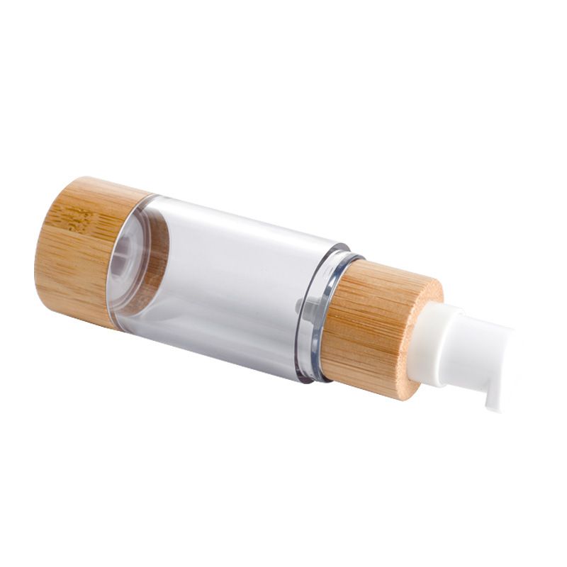 Natural Style Bamboo Cosmetic Packaging Custom OEM ODM Packaging Bamboo Airless Bottles Natural Style Bamboo Cosmetic Packaging Custom OEM ODM Packaging Bamboo Airless Bottles