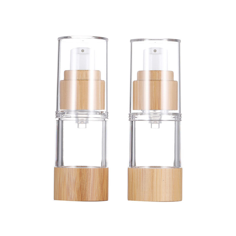 Natural Style Bamboo Cosmetic Packaging Custom OEM ODM Packaging Bamboo Airless Bottles Natural Style Bamboo Cosmetic Packaging Custom OEM ODM Packaging Bamboo Airless Bottles