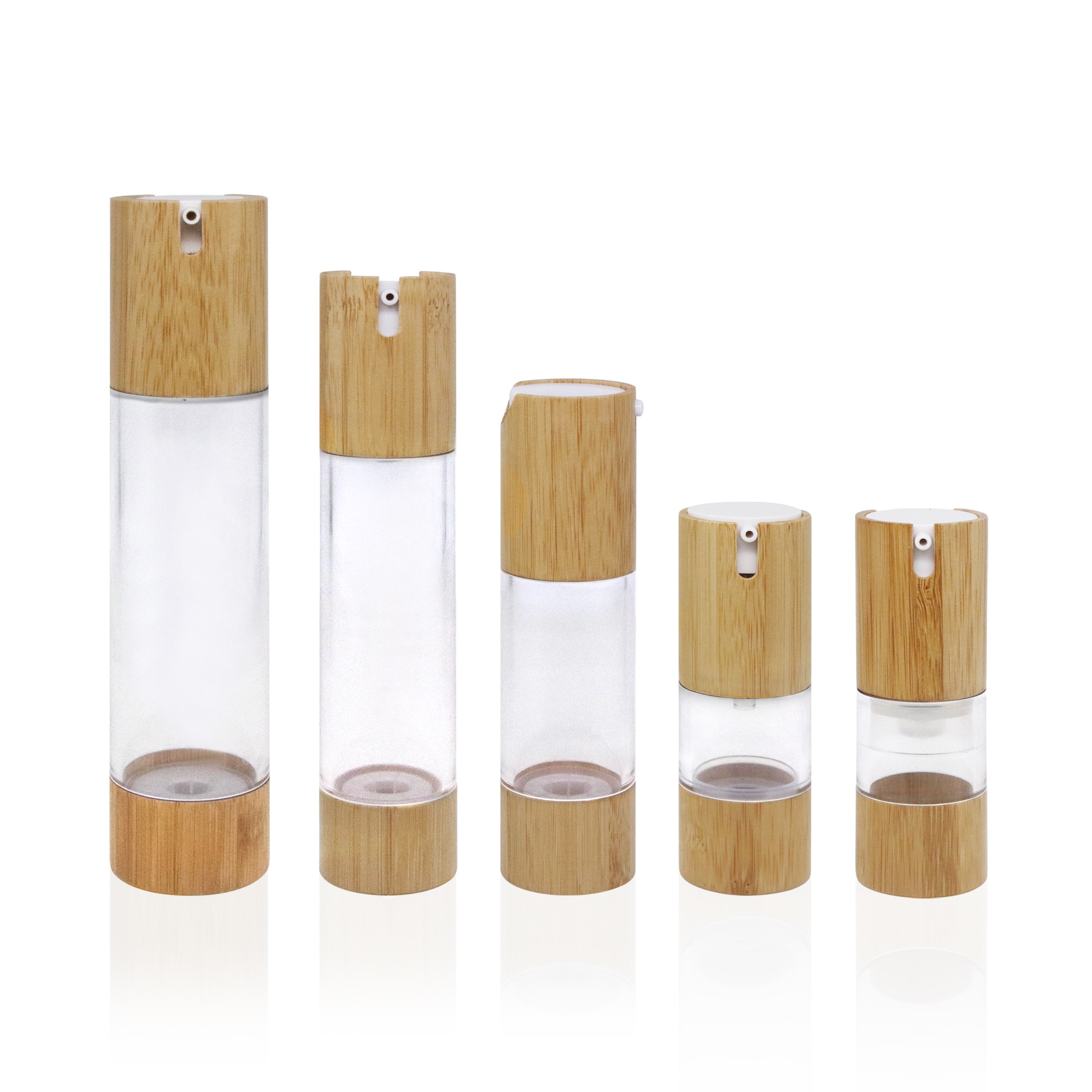 Natural Style Bamboo Cosmetic Packaging Custom OEM ODM Packaging Bamboo Airless Bottles Natural Style Bamboo Cosmetic Packaging Custom OEM ODM Packaging Bamboo Airless Bottles