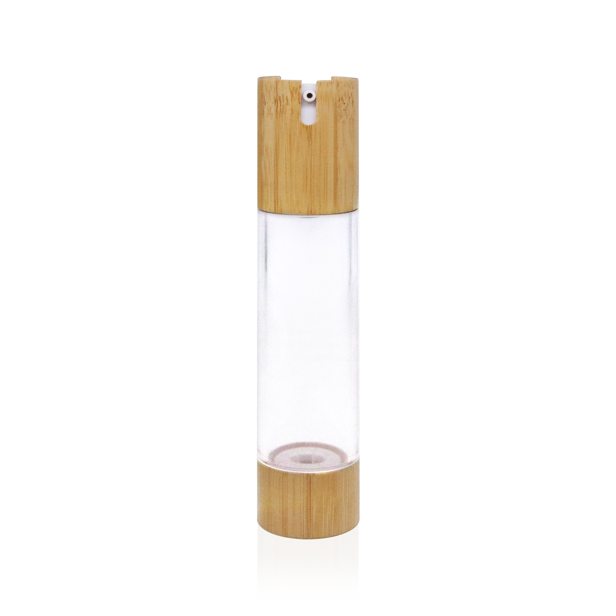 Eco Friendly Luxury Bamboo Airless Pump Bottle Empty Cosmetic Lotion Bottle Clear Serum Cream Dispenser Packaging 30ml 50ml Eco Friendly Luxury Bamboo Airless Pump Bottle Empty Cosmetic Lotion Bottle Clear Serum Cream Dispenser Packaging 30ml 50ml