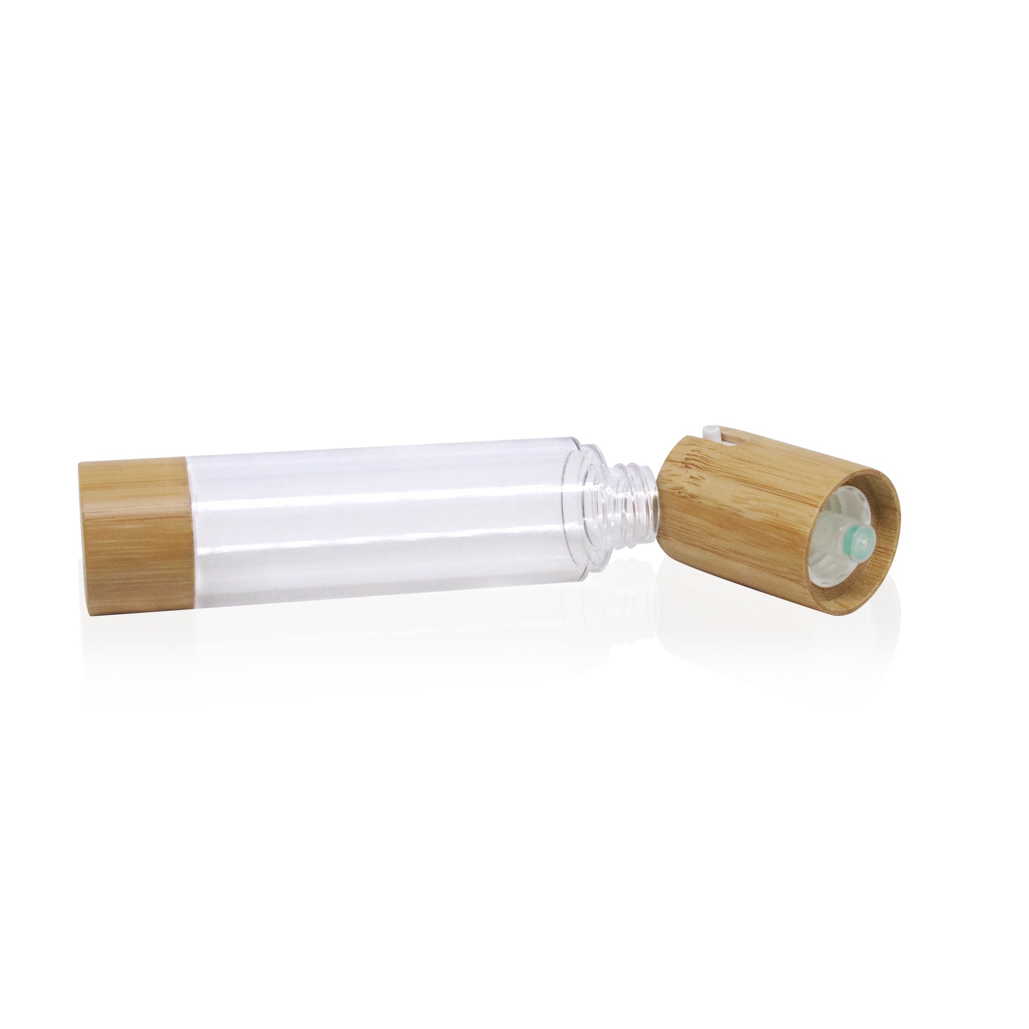 Eco Friendly Luxury Bamboo Airless Pump Bottle Empty Cosmetic Lotion Bottle Clear Serum Cream Dispenser Packaging 30ml 50ml Eco Friendly Luxury Bamboo Airless Pump Bottle Empty Cosmetic Lotion Bottle Clear Serum Cream Dispenser Packaging 30ml 50ml