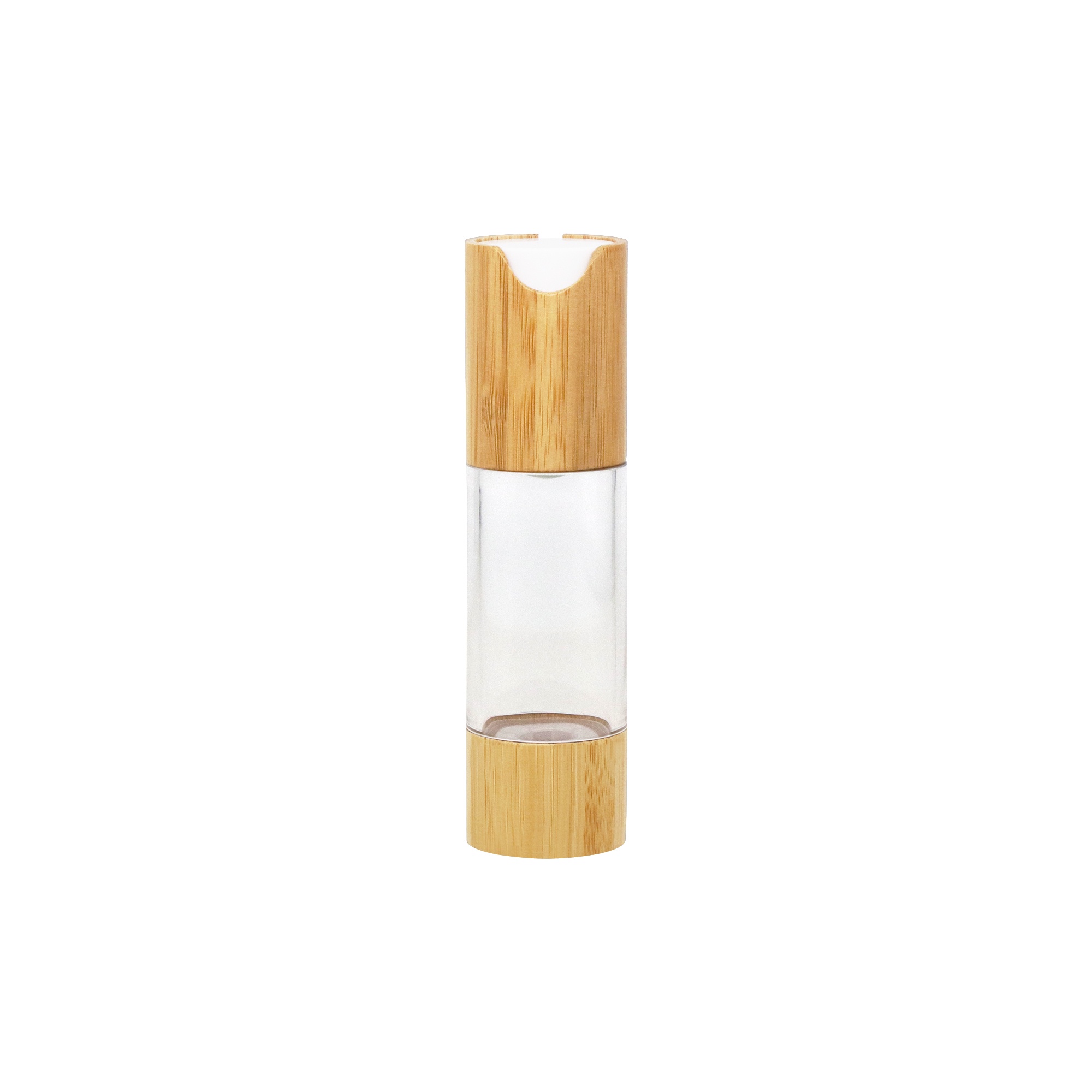 Eco Friendly Luxury Bamboo Airless Pump Bottle Empty Cosmetic Lotion Bottle Clear Serum Cream Dispenser Packaging 30ml 50ml Eco Friendly Luxury Bamboo Airless Pump Bottle Empty Cosmetic Lotion Bottle Clear Serum Cream Dispenser Packaging 30ml 50ml