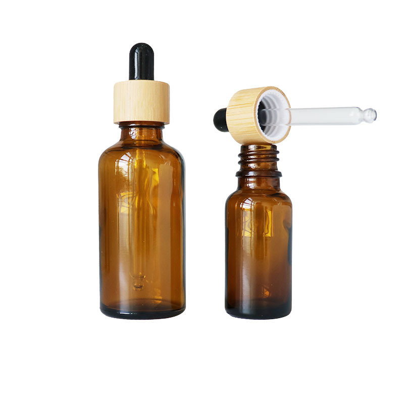 Custom 30ml Cosmetic Green Frosted Amber Essential Glass Spray Dropper Bottles with Bamboo Lid Custom 30ml Cosmetic Green Frosted Amber Essential Glass Spray Dropper Bottles with Bamboo Lid