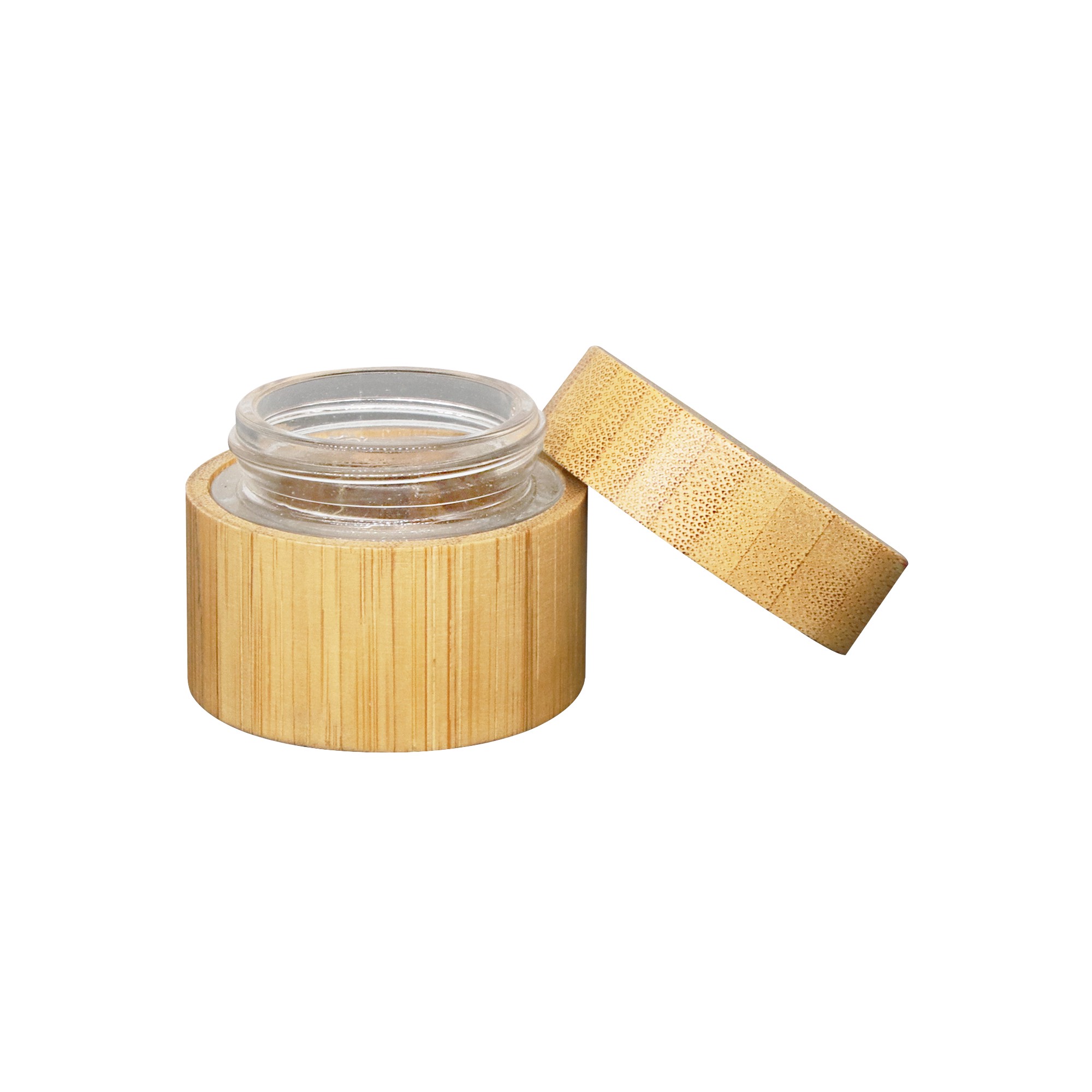 Luxury 15ml Full Bamboo Cosmetic Cream Jar Refillable Glass Inner Skincare Container Eco Friendly for Cream Lotion Luxury 15ml Full Bamboo Cosmetic Cream Jar Refillable Glass Inner Skincare Container Eco Friendly for Cream Lotion