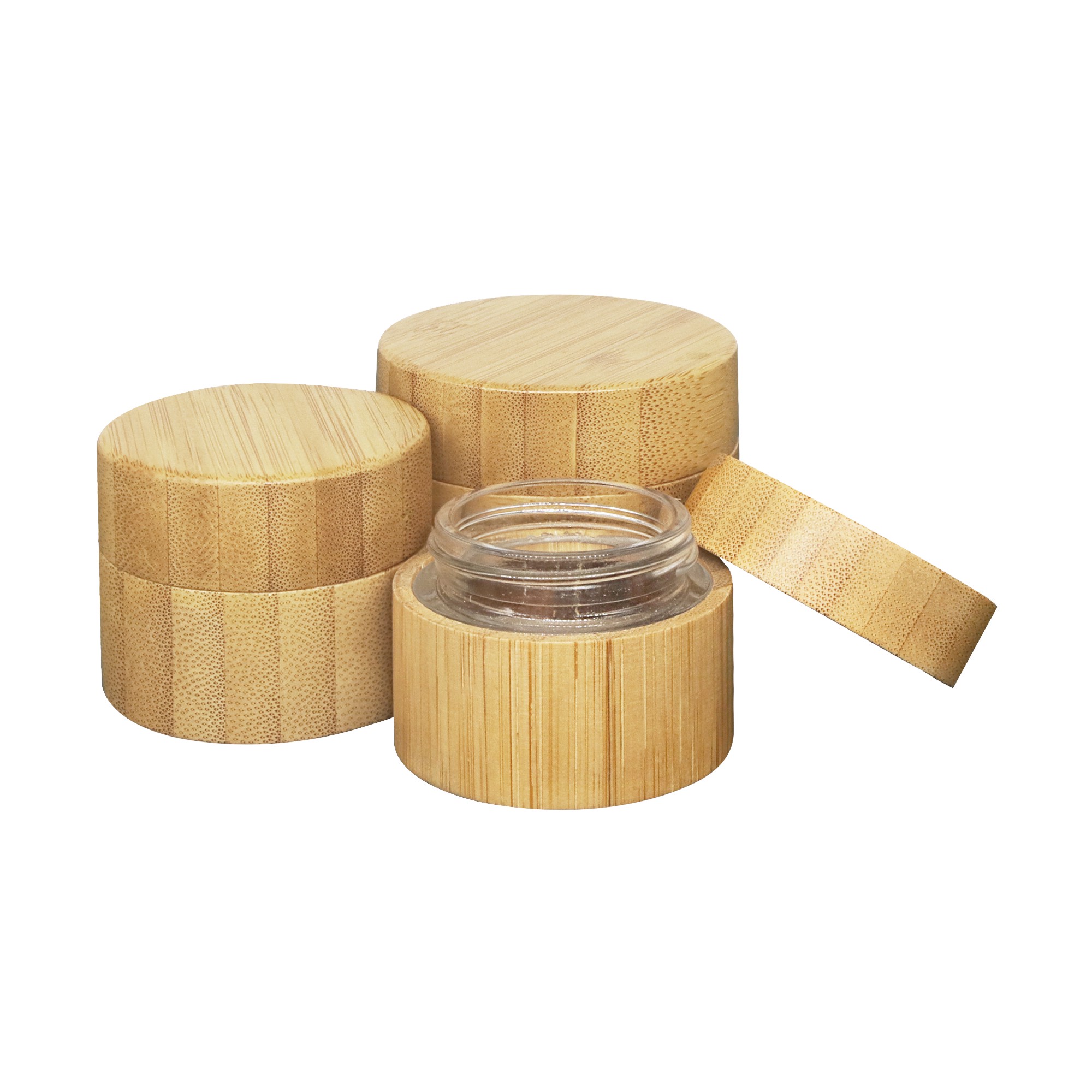 Luxury 15ml Full Bamboo Cosmetic Cream Jar Refillable Glass Inner Skincare Container Eco Friendly for Cream Lotion Luxury 15ml Full Bamboo Cosmetic Cream Jar Refillable Glass Inner Skincare Container Eco Friendly for Cream Lotion