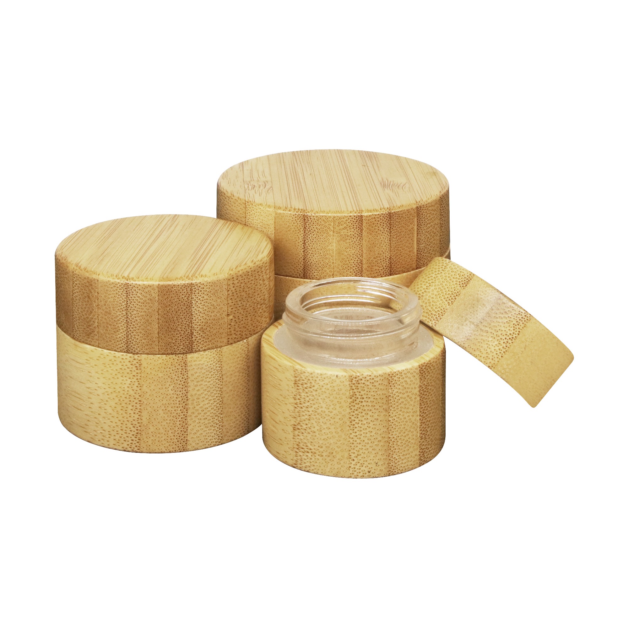 Luxury Eco-friendly 15ml Glass Silk Screen Full Bamboo Covered Cream Jar for Body Butter Lotion Serum Eye Drop Cream Luxury Eco-friendly 15ml Glass Silk Screen Full Bamboo Covered Cream Jar for Body Butter Lotion Serum Eye Drop Cream