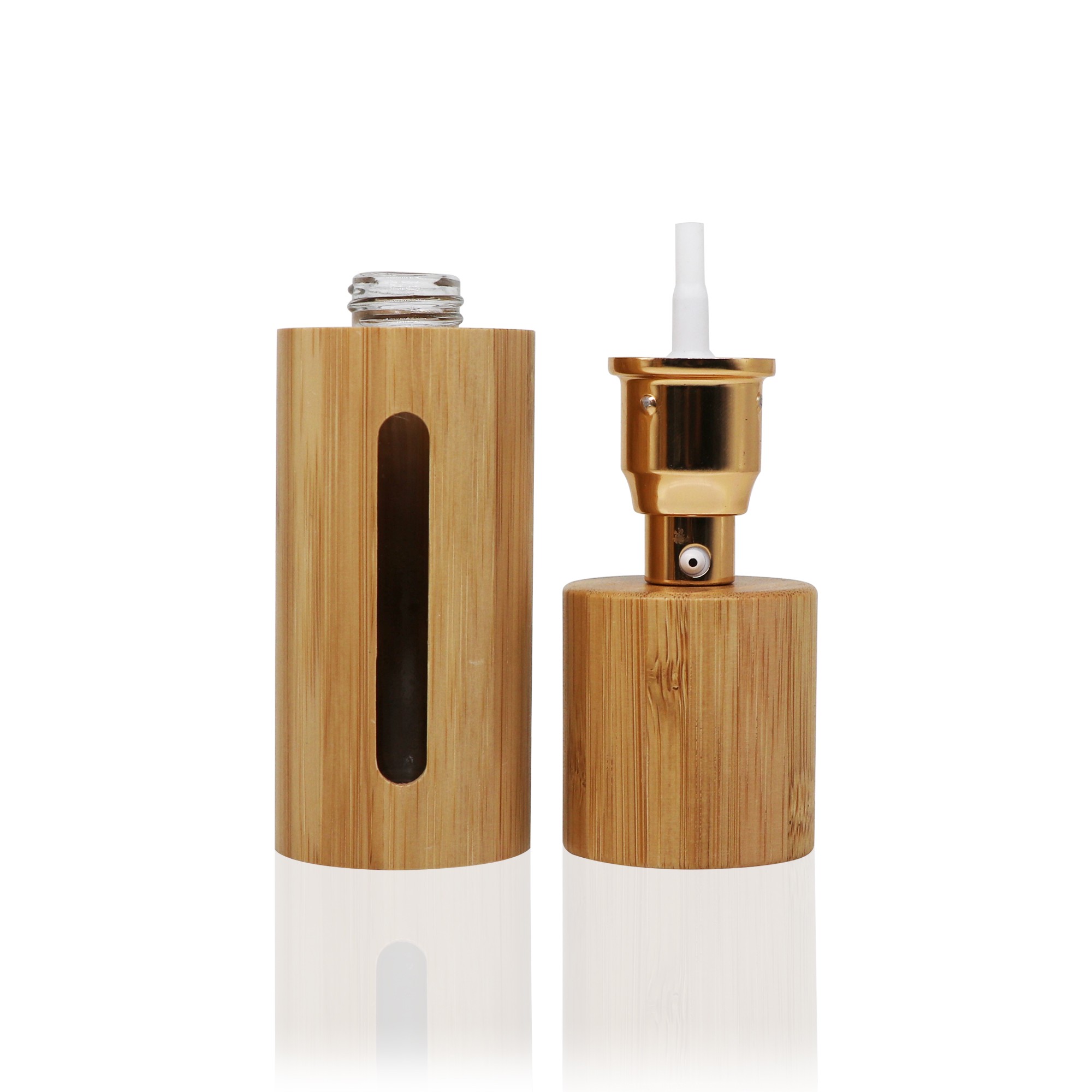 Luxury Perfume Bottle Portable 60ml Mini Glass Perfume Spray Bottle Natural Bamboo Spray Bottle Luxury Perfume Bottle Portable 60ml Mini Glass Perfume Spray Bottle Natural Bamboo Spray Bottle
