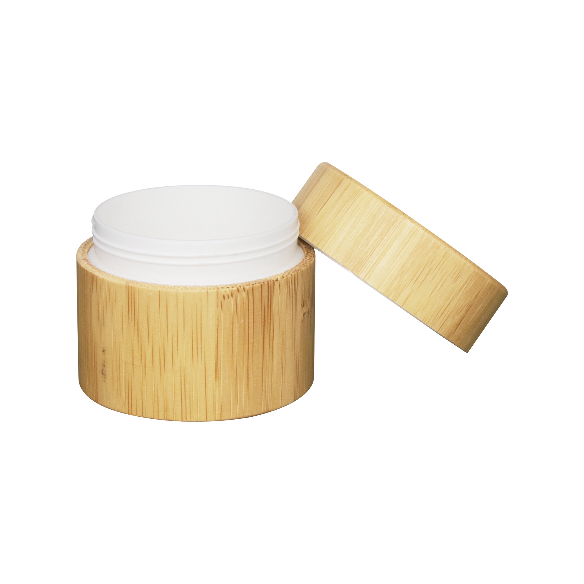 Luxury 50G Empty Skin Care Products Containers Bamboo Cosmetic Container Face Cream Jar With Plastic Inner Bamboo Lid