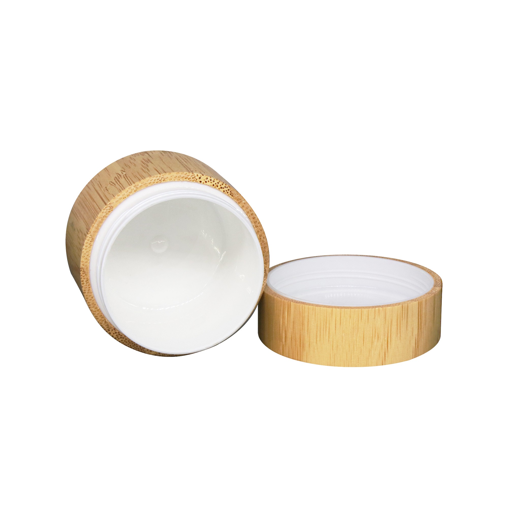 Luxury 50G Empty Skin Care Products Containers Bamboo Cosmetic Container Face Cream Jar With Plastic Inner Bamboo Lid