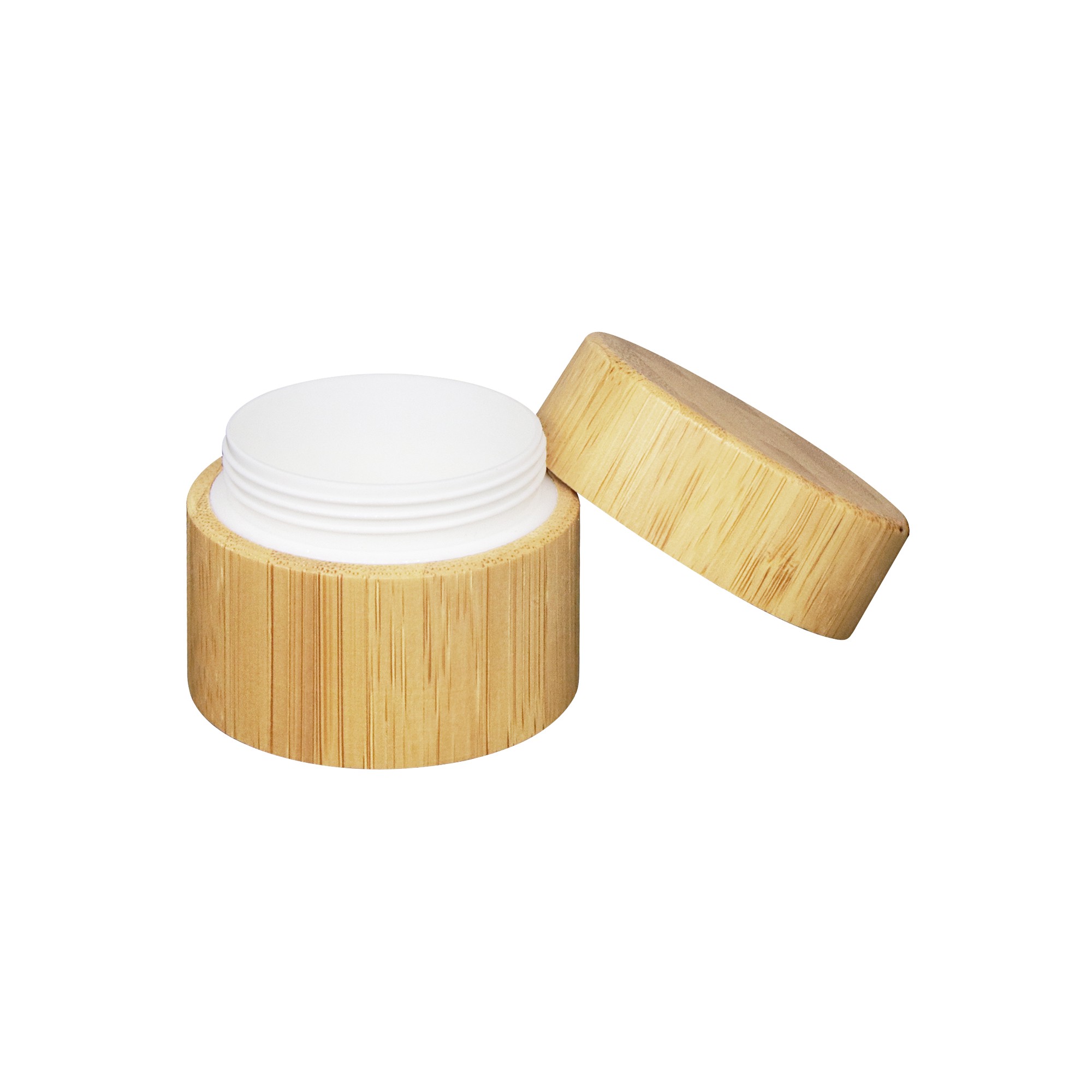Eco Friendly Zero Waste Skincare Packaging 30g 50g Empty Full Bamboo Cosmetic Jar Natural Wooden Face Cream Jar with Inner