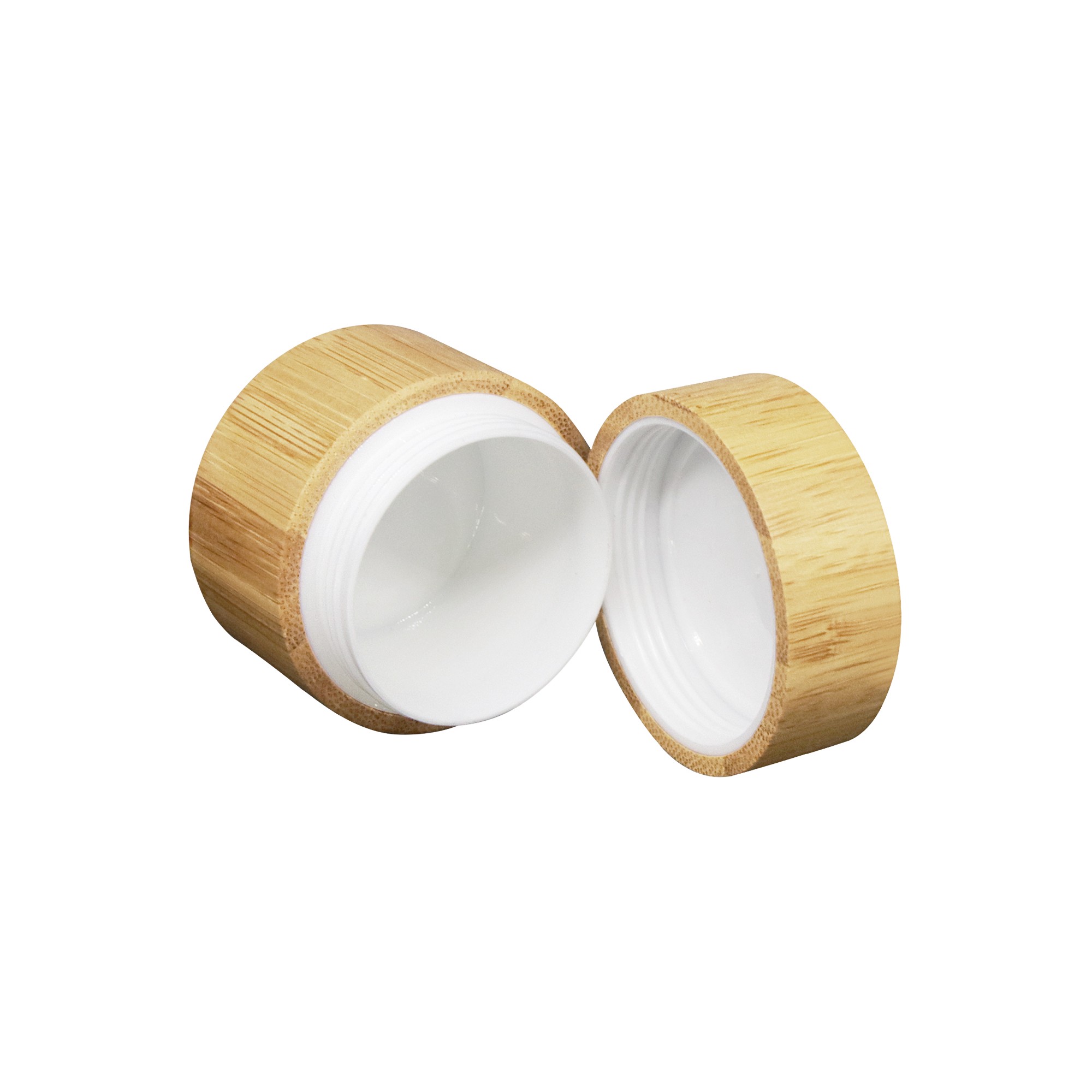 Eco Friendly Zero Waste Skincare Packaging 30g 50g Empty Full Bamboo Cosmetic Jar Natural Wooden Face Cream Jar with Inner