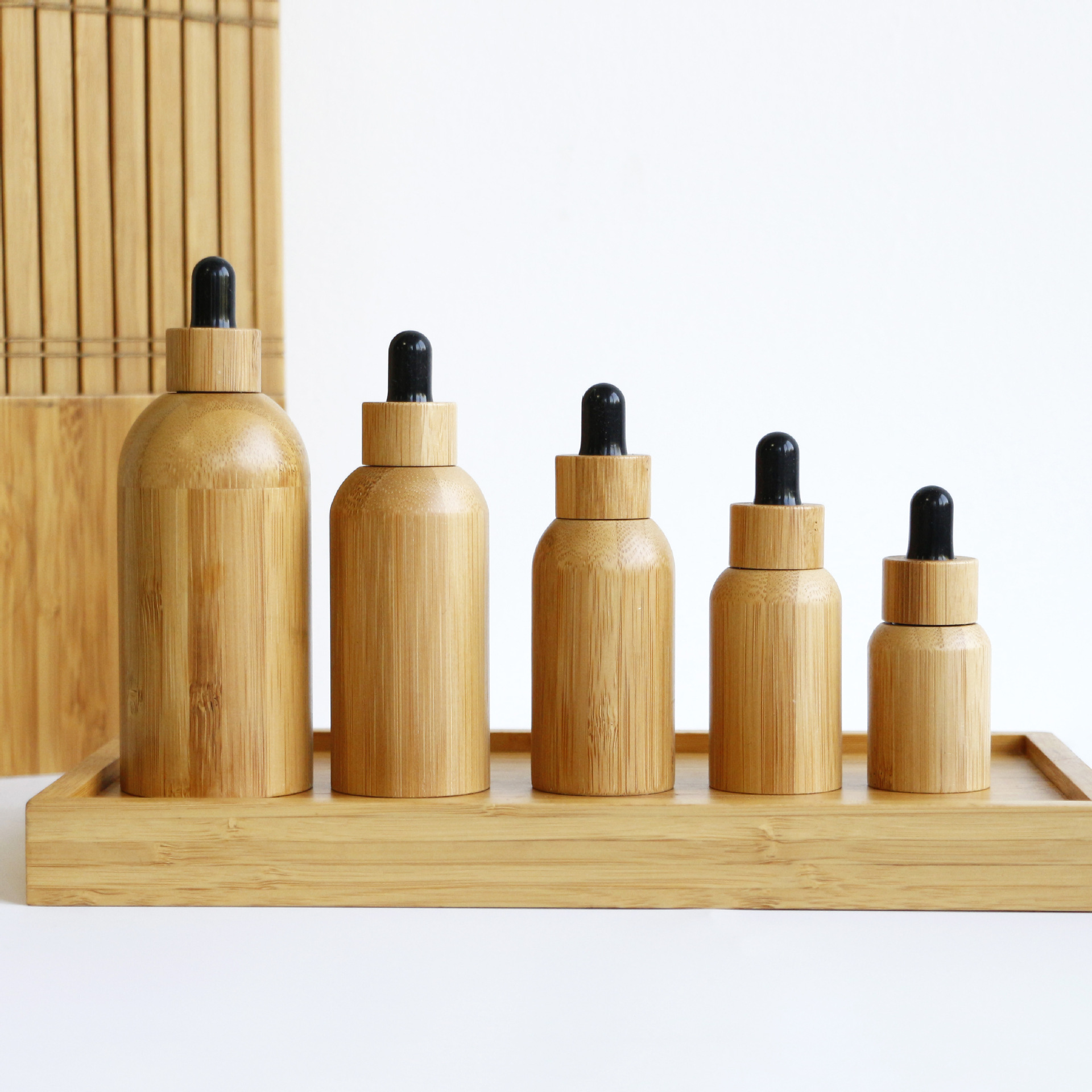 Luxury All Bamboo Cover Dropper Bottle 10ml High-Grade Eco Skincare Packaging for Serum Refillable Luxury All Bamboo Cover Dropper Bottle 10ml High-Grade Eco Skincare Packaging for Serum Refillable