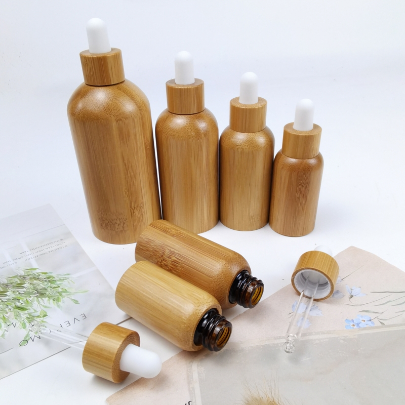 Empty Full Bamboo Amber Glass Dropper Bottle 10ml 30ml 50ml Essential Oil Skincare Serum Cosmetic Packaging Empty Full Bamboo Amber Glass Dropper Bottle 10ml 30ml 50ml Essential Oil Skincare Serum Cosmetic Packaging