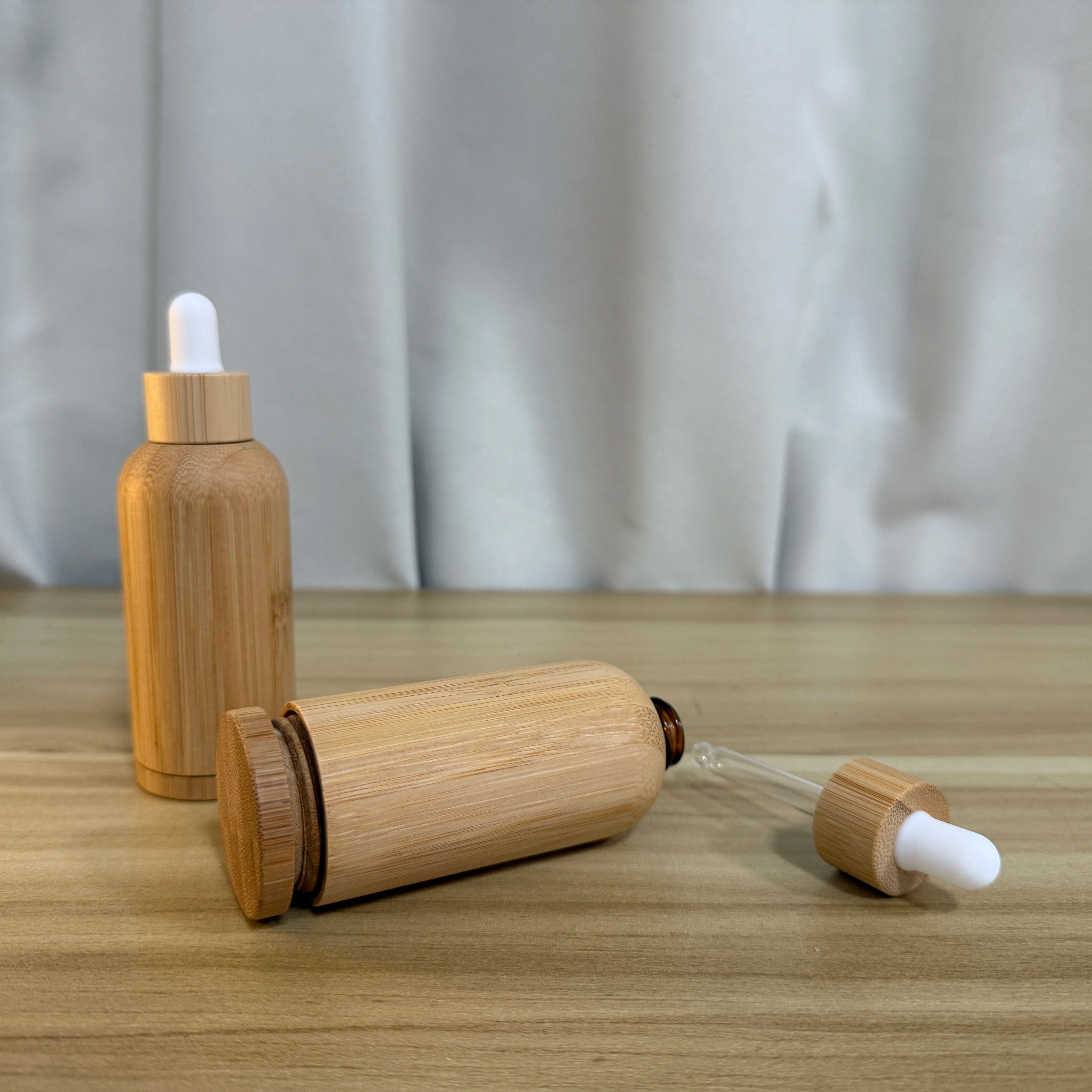 Luxury Natural Organic Full Bamboo 50mL Essential Oil Bottle Skin Care Serum Bamboo Spray Bottle Custom logo Luxury Natural Organic Full Bamboo 50mL Essential Oil Bottle Skin Care Serum Bamboo Spray Bottle Custom logo