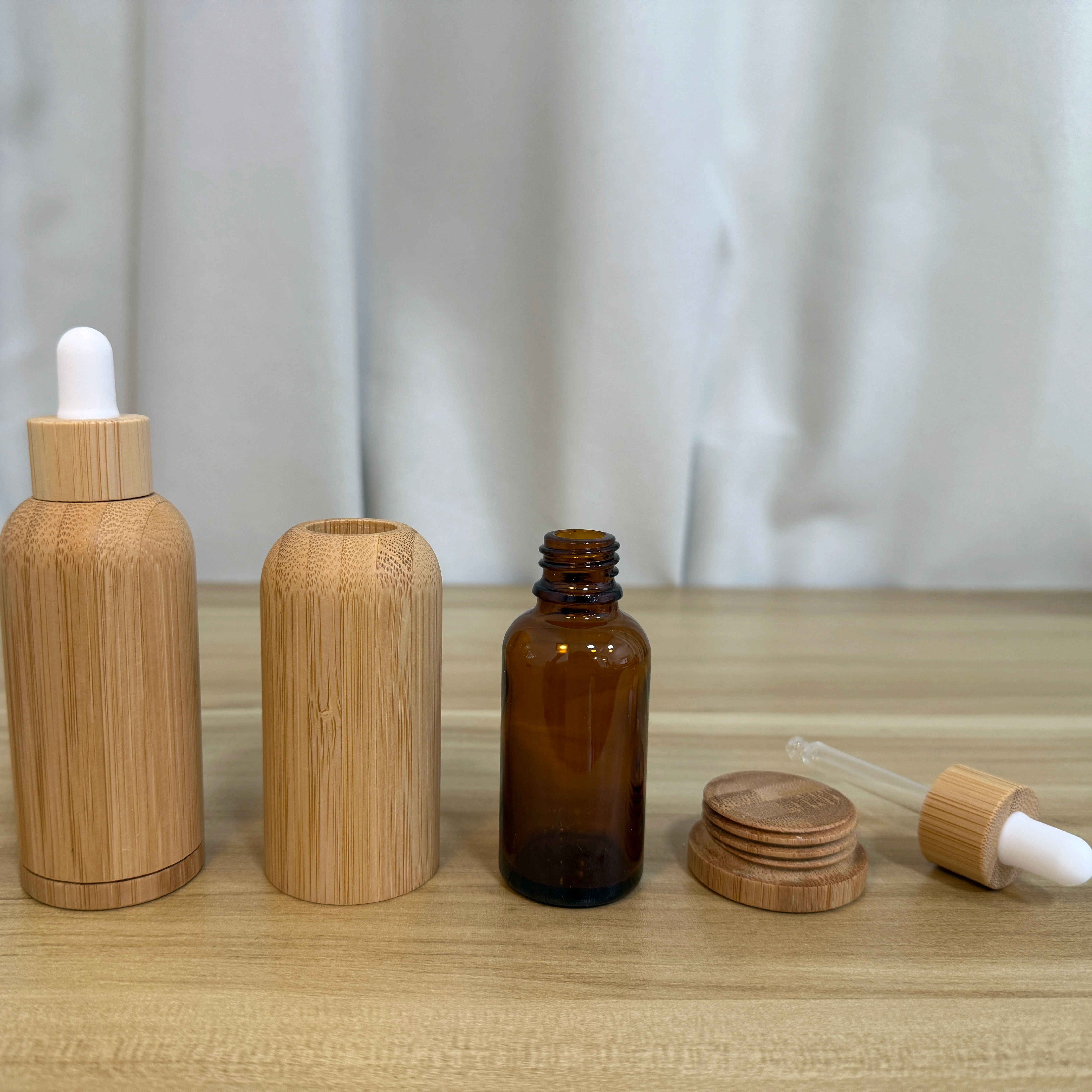 Luxury Full Bamboo Plastic Dropper Bottle 1oz for Essential Oil Cosmetic Personal Care Packaging Luxury Full Bamboo Plastic Dropper Bottle 1oz for Essential Oil Cosmetic Personal Care Packaging