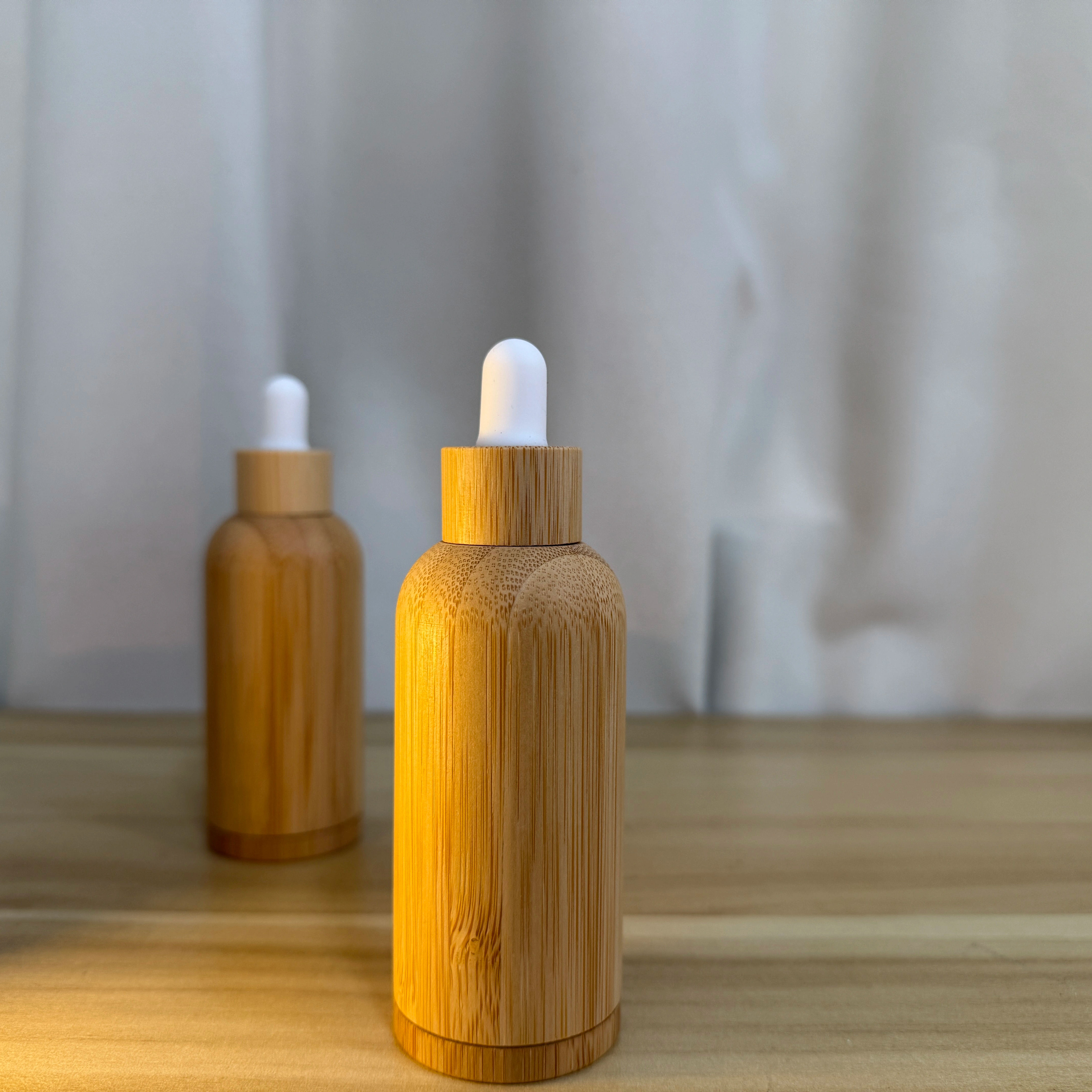 10Ml Empty Mini Round Bamboo Cap Luxury Eye & Perfume Serum Dropper Bottle Beauty Salons Spa & Home Use Serum Bottle