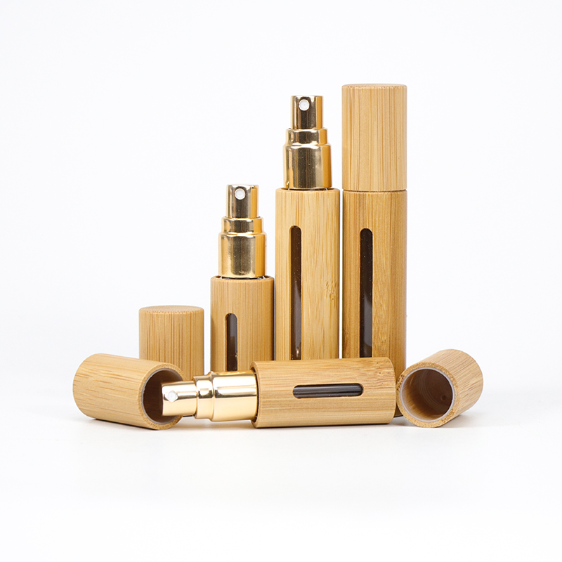 In Stock 20ml Luxury Personal Care Refill Perfume Bamboo Spray Glass Portable Atomizer Bottle