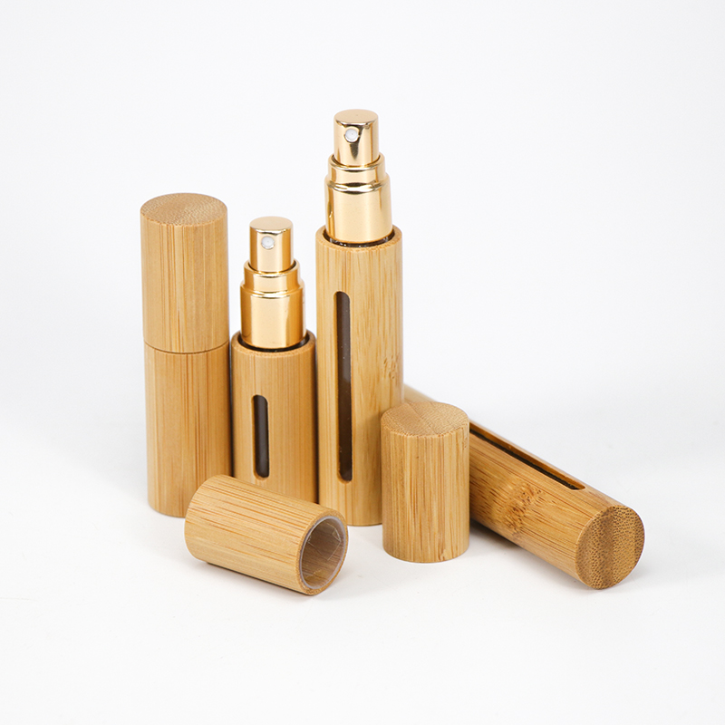 In Stock 20ml Luxury Personal Care Refill Perfume Bamboo Spray Glass Portable Atomizer Bottle