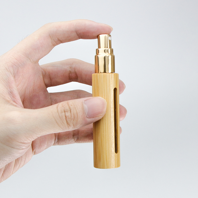 20ml Atomizer Glass Perfume Full Bamboo Spray Bottle Natural Bamboo-skincare Packaging