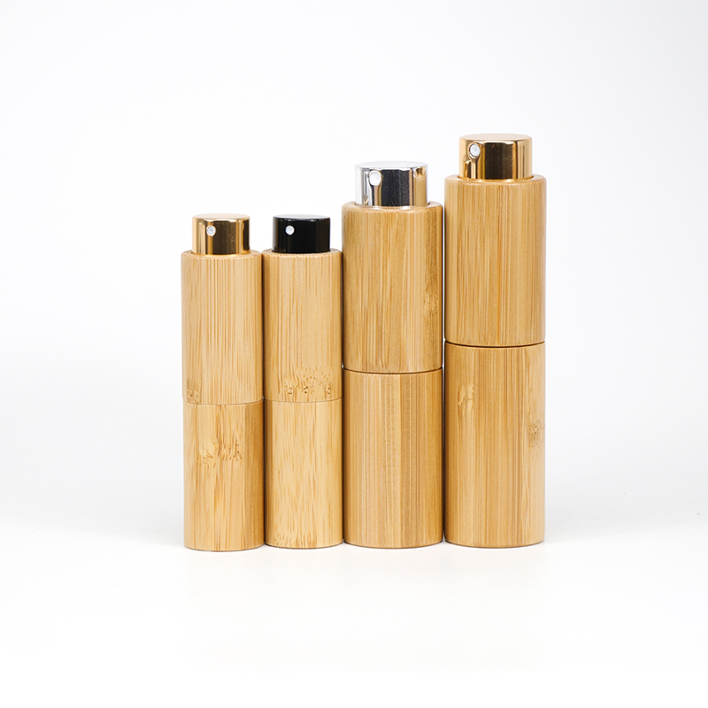 In Stock 20ml Luxury Personal Care Refill Perfume Bamboo Spray Glass Portable Atomizer Bottle