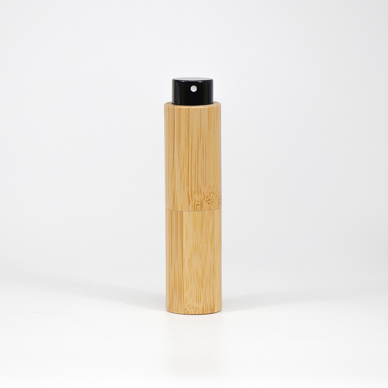 Custom Natural Bamboo Packaging Cosmetic Empty Luxury Glass Spray Bottle 10ml Perfume Bottle Spray