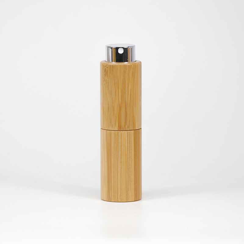 Custom Natural Bamboo Packaging Cosmetic Empty Luxury Glass Spray Bottle 10ml Perfume Bottle Spray