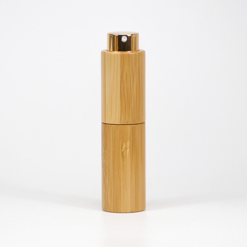 Custom Natural Bamboo Packaging Cosmetic Empty Luxury Glass Spray Bottle 10ml Perfume Bottle Spray