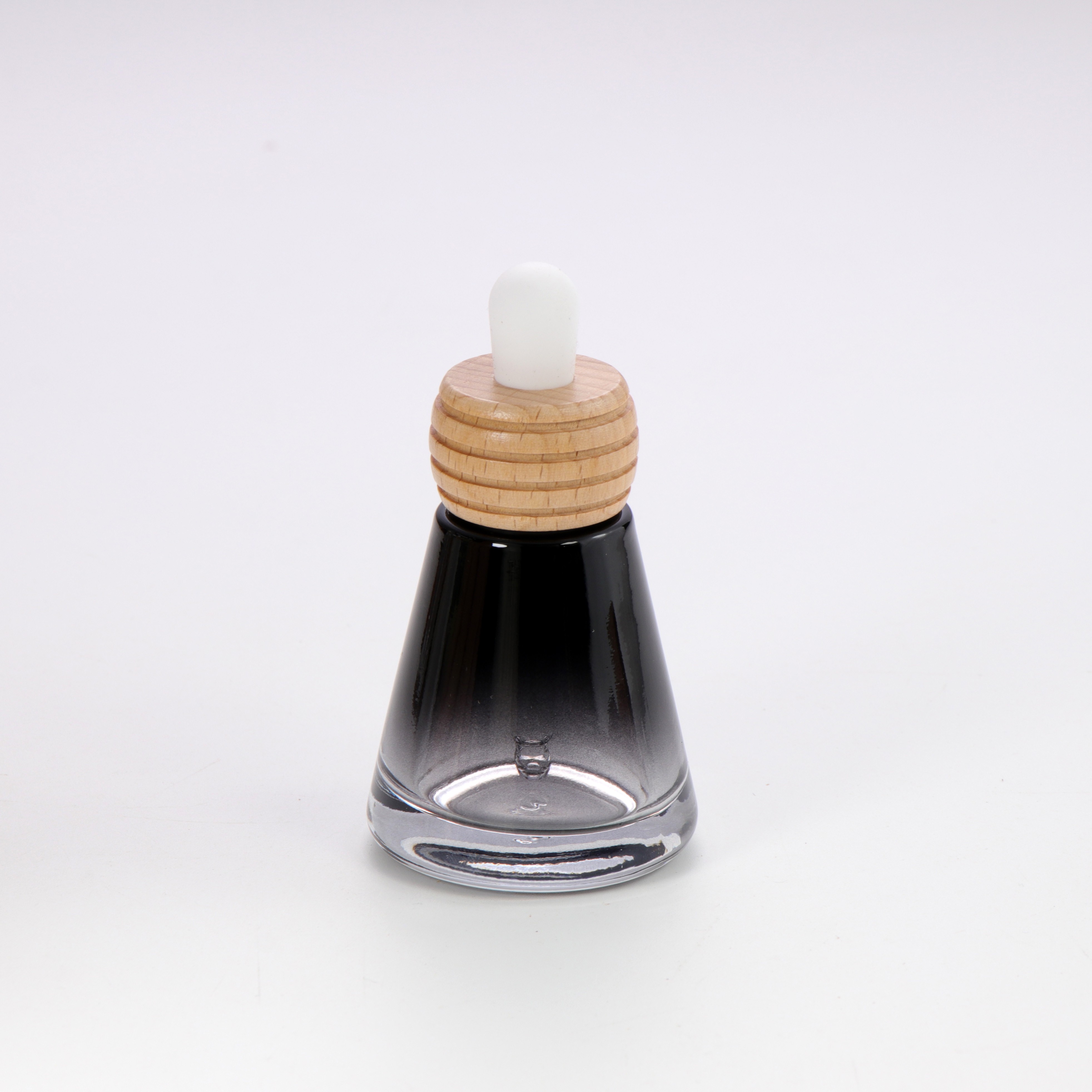 Luxury 10ml Frosted Green Glass Cosmetic Face Serum Bottles Essential Oil Round Dropper Bottle