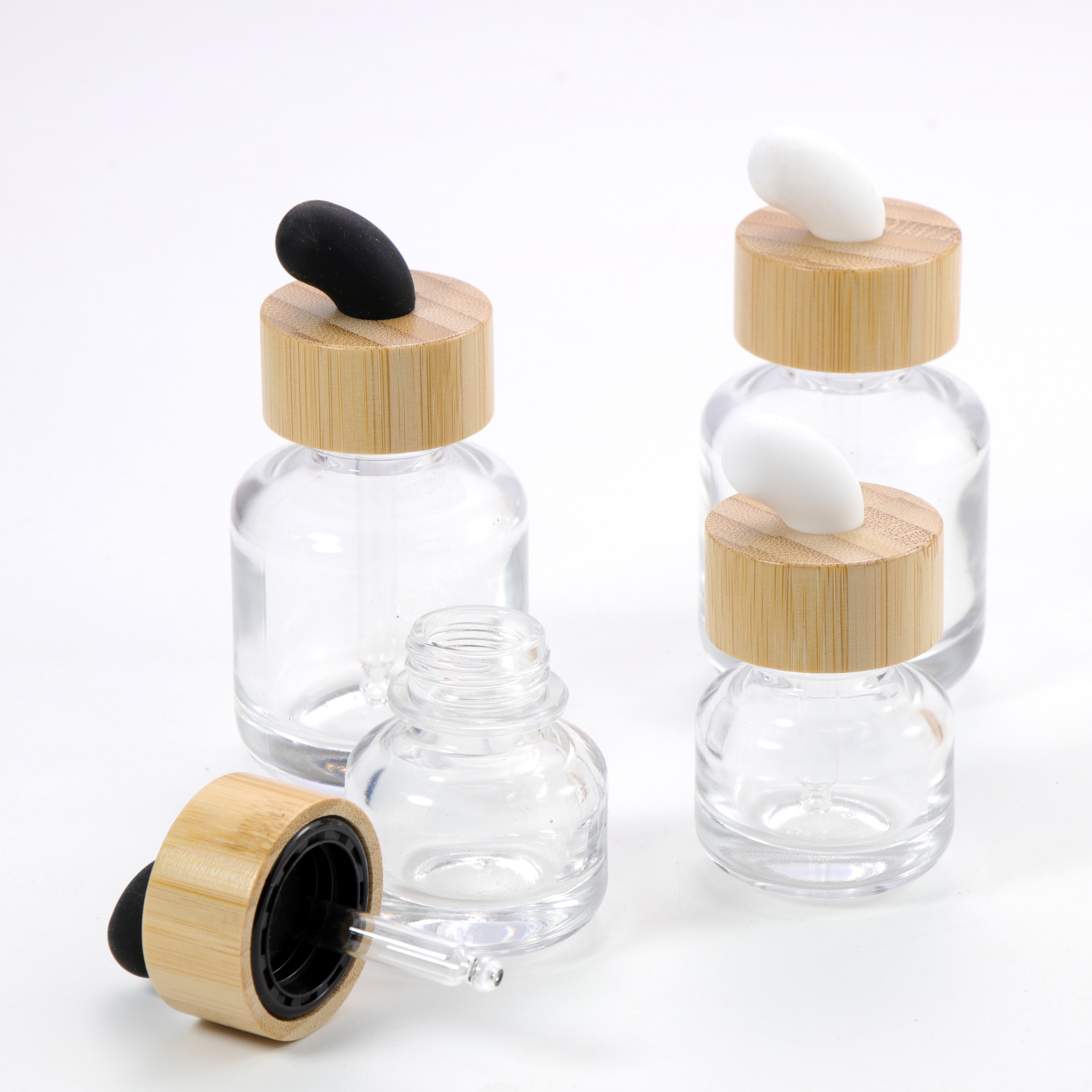 Empty White Porcelain Cosmetic Skincare Serum Bottles 15ml 30ml 50ml Porcelain Essential Oil Bottle