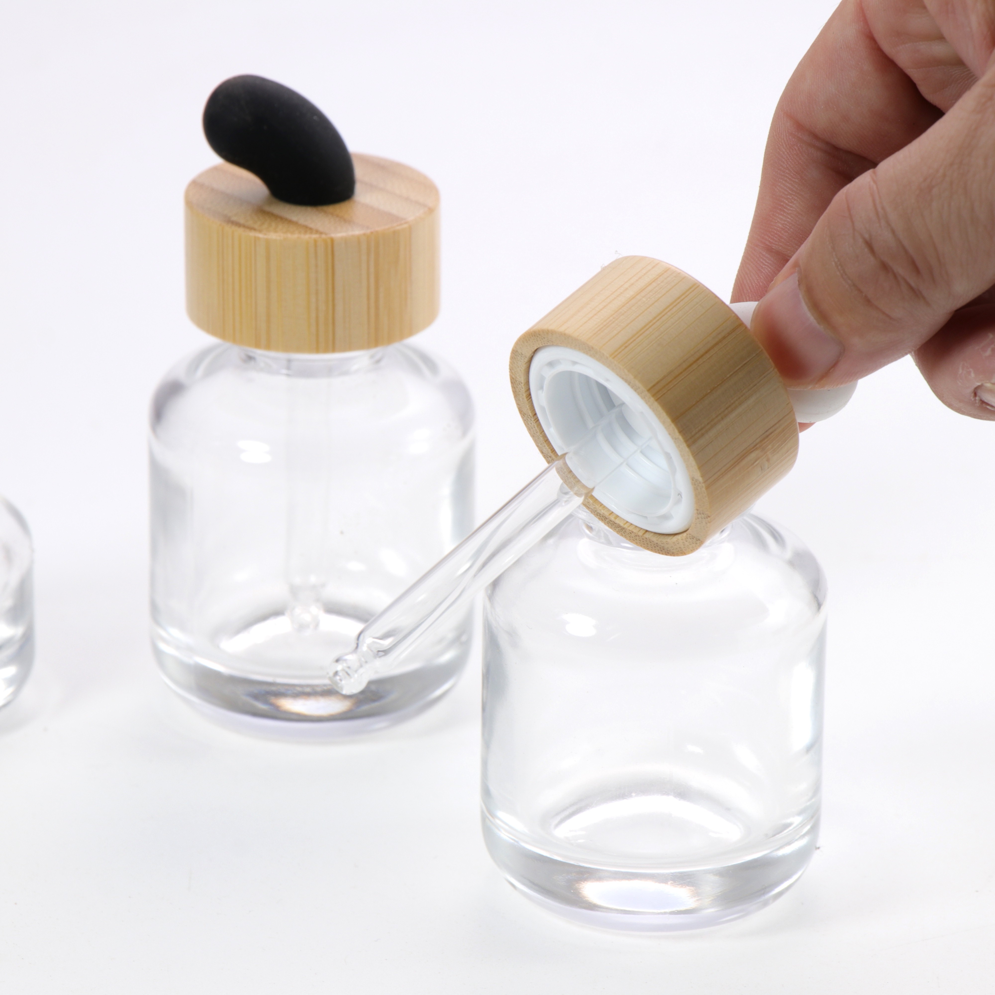Empty White Porcelain Cosmetic Skincare Serum Bottles 15ml 30ml 50ml Porcelain Essential Oil Bottle