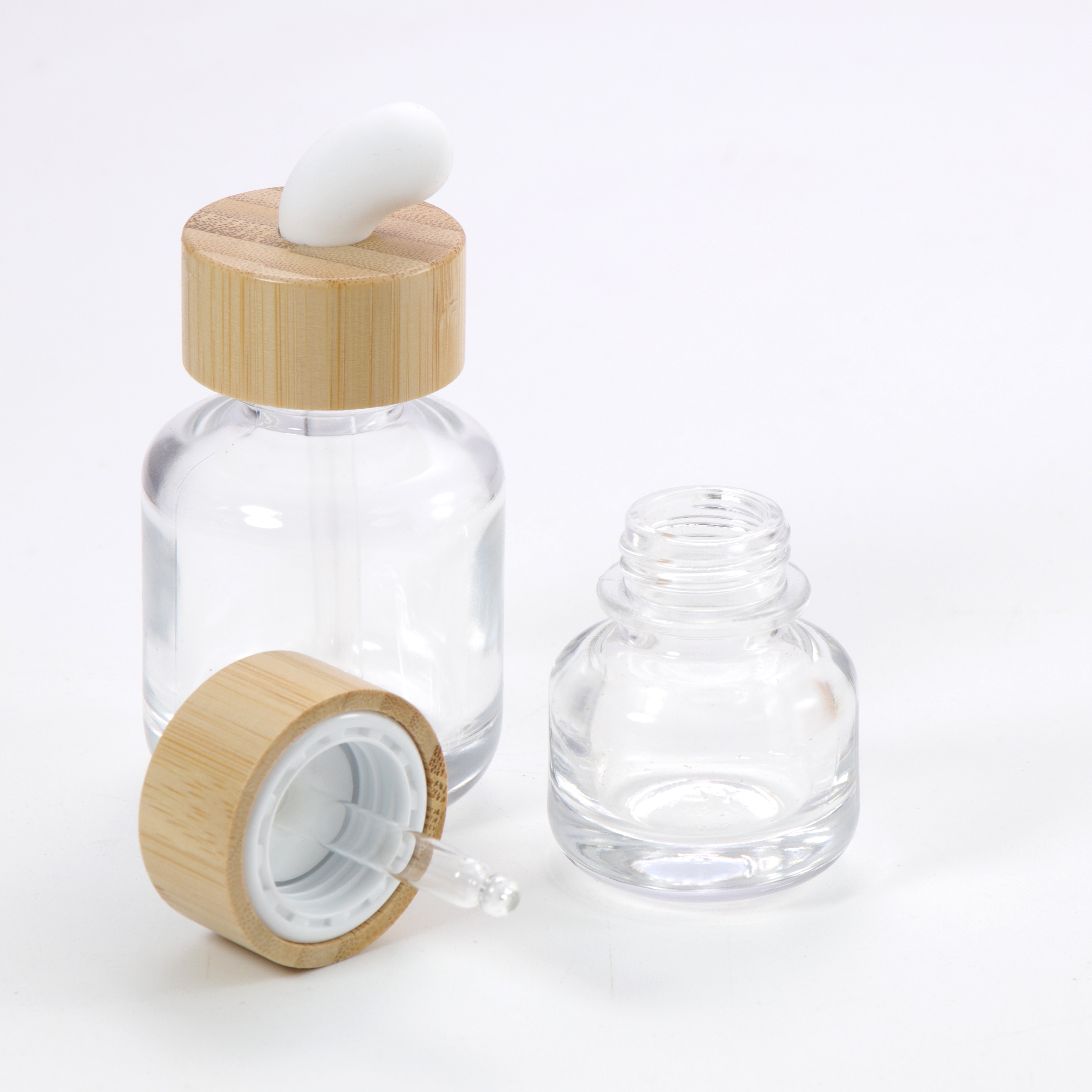 Empty White Porcelain Cosmetic Skincare Serum Bottles 15ml 30ml 50ml Porcelain Essential Oil Bottle