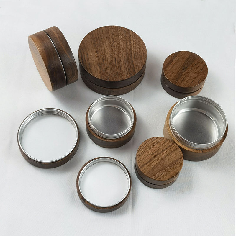 Eco-Friendly Black Walnut Aluminum Lip Balm & Blush Container 10ml 15ml Refillable Cosmetic Creams Balms Skincare Packaging Eco-Friendly Black Walnut Aluminum Lip Balm & Blush Container 10ml 15ml Refillable Cosmetic Creams Balms Skincare Packaging