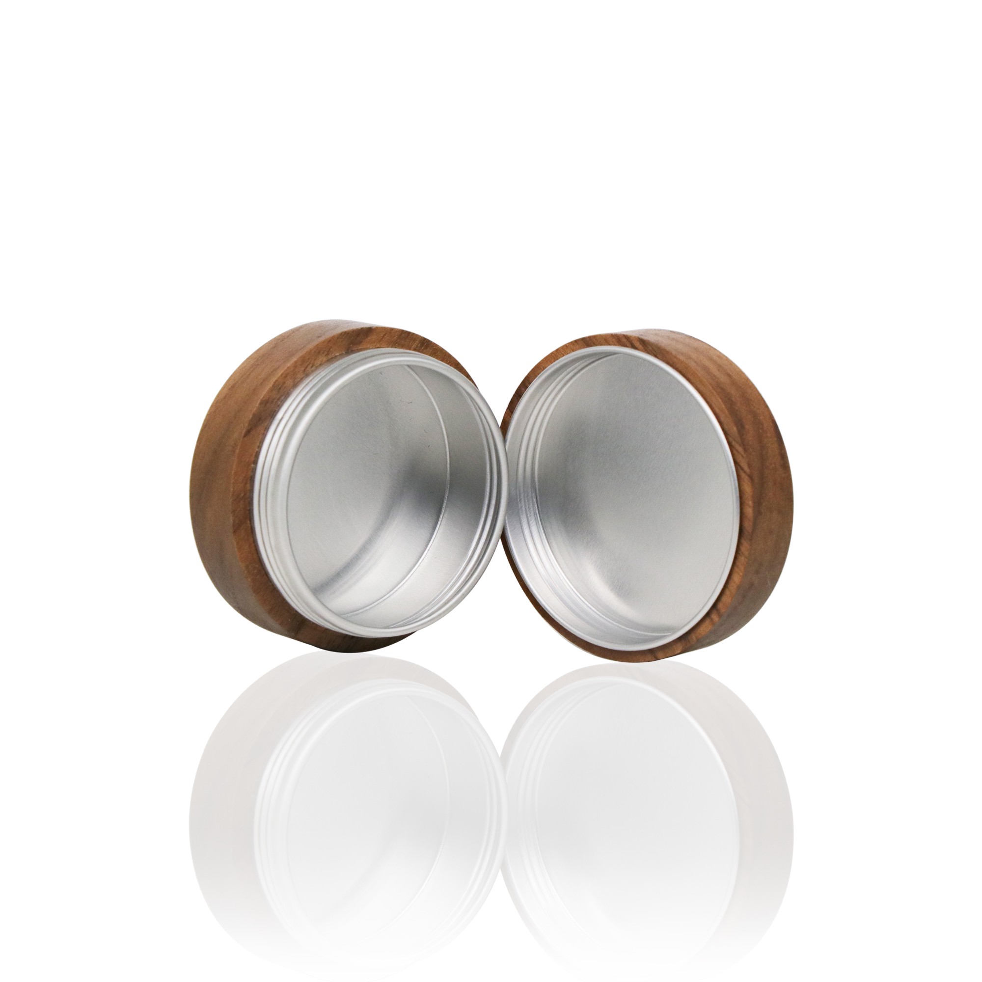 Eco-Friendly Black Walnut Aluminum Lip Balm & Blush Container 10ml 15ml Refillable Cosmetic Creams Balms Skincare Packaging
