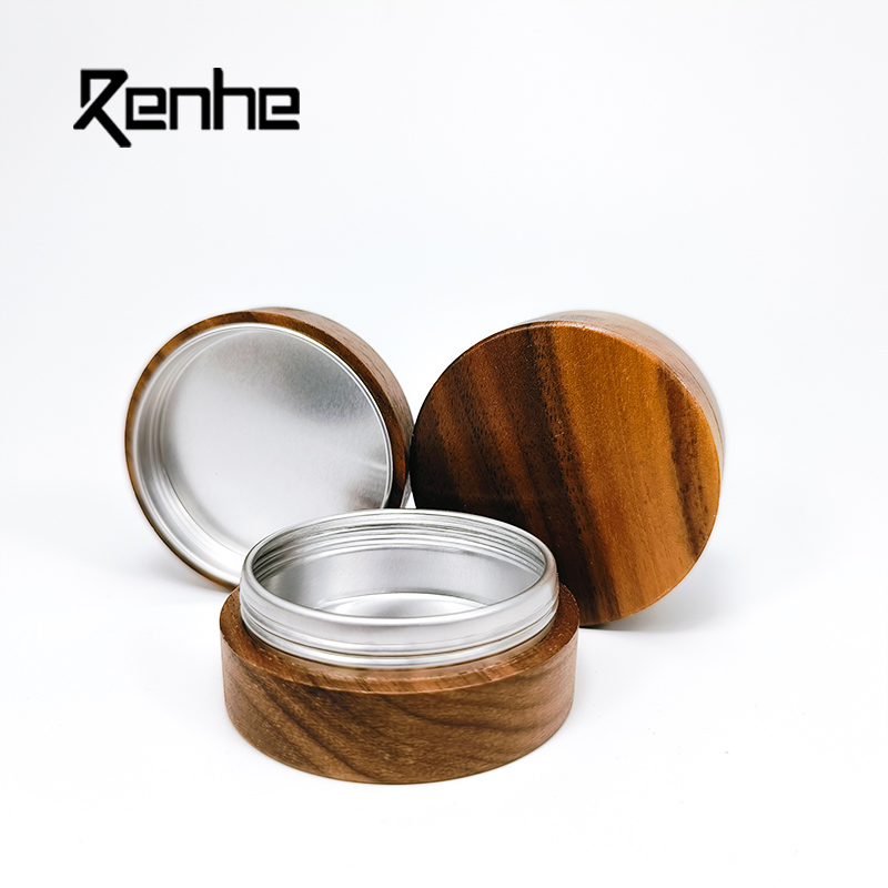 Custom 10g 15g 30g 50g Cosmetics Packaging Luxury Black Walnut Aluminum Face Cream Jar Screw Cap Custom 10g 15g 30g 50g Cosmetics Packaging Luxury Black Walnut Aluminum Face Cream Jar Screw Cap
