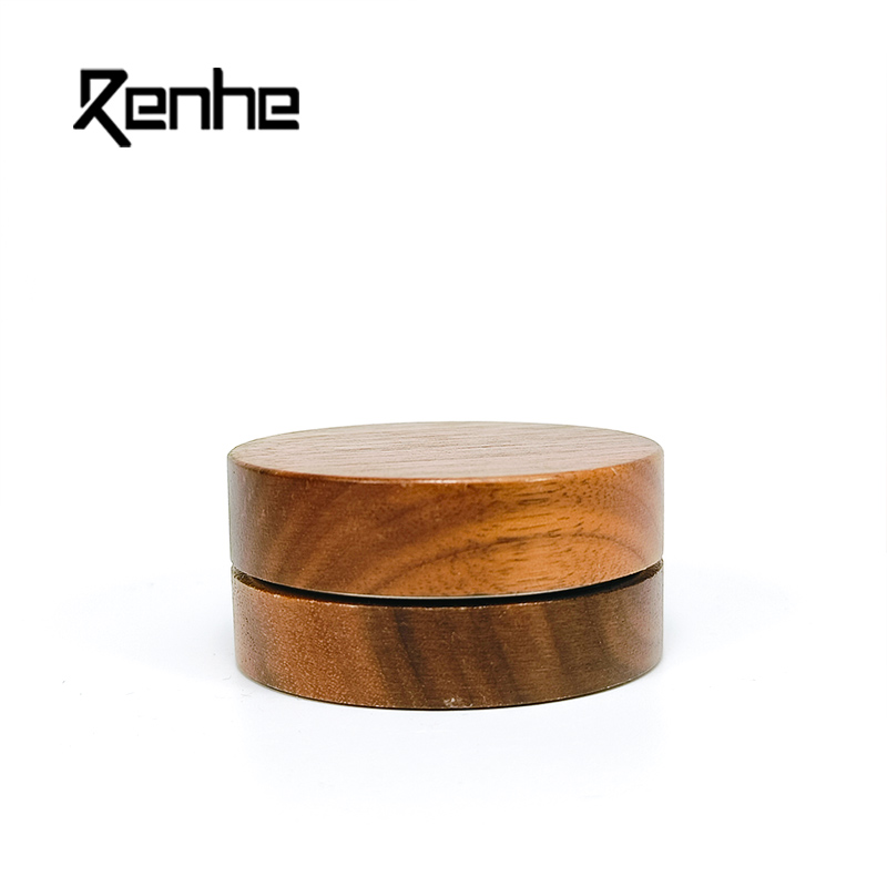 Eco Friendly Custom Luxury Walnut Wood Aluminum Cosmetic Jars for Eye Cream Skin Carem Jar Refillable Eco Friendly Custom Luxury Walnut Wood Aluminum Cosmetic Jars for Eye Cream Skin Carem Jar Refillable