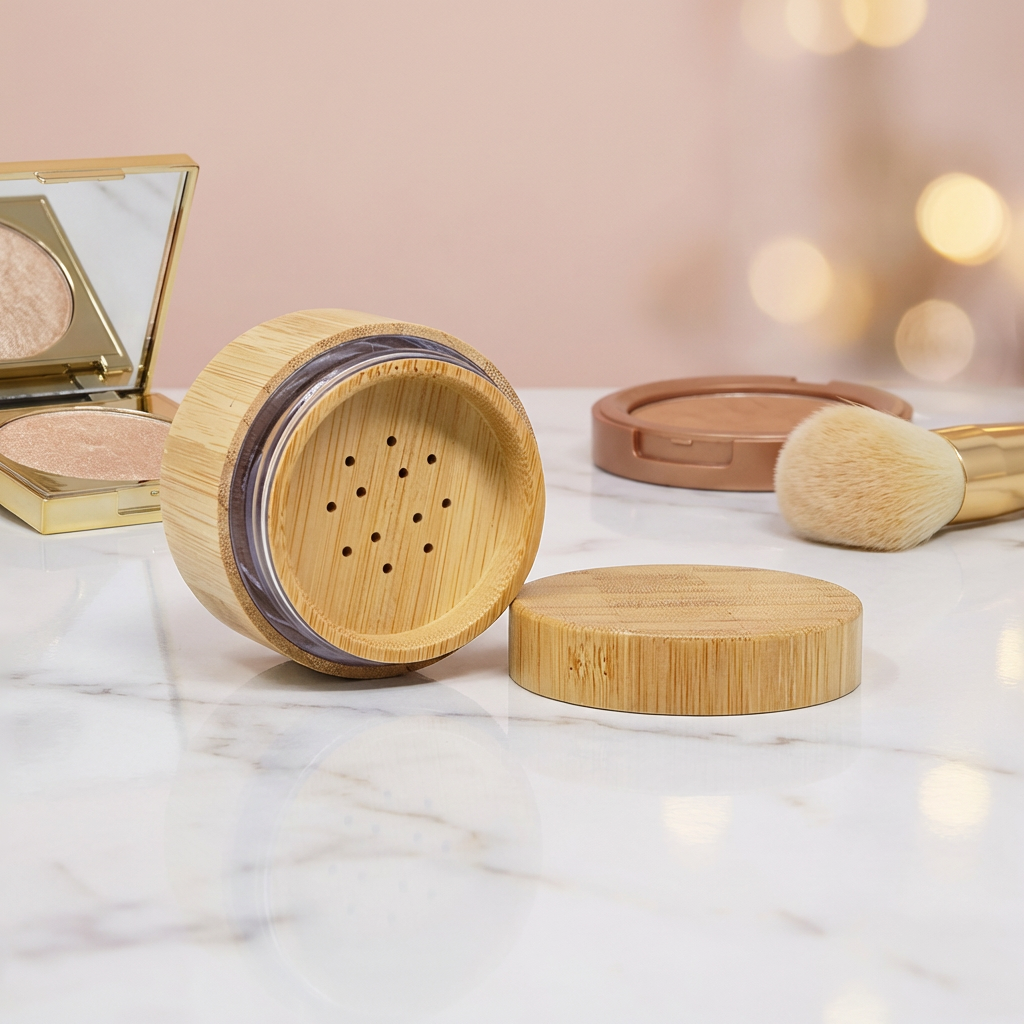 Eco-Friendly Empty Bamboo Natural Cosmetic Packaging Powder Container 20g 30g Bamboo Loose Powder Jar Eco-Friendly Empty Bamboo Natural Cosmetic Packaging Powder Container 20g 30g Bamboo Loose Powder Jar