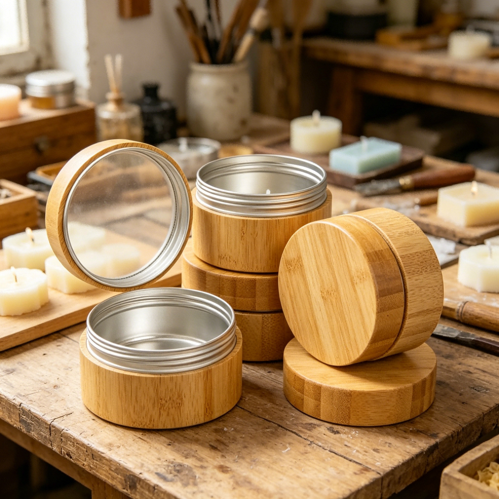 In Stock Natural Luxury Bamboo Packaging Cosmetic Biodegradable Cream Jar 100g Powder Cosmetic Jar 100ML Bamboo Aluminum Jar In Stock Natural Luxury Bamboo Packaging Cosmetic Biodegradable Cream Jar 100g Powder Cosmetic Jar 100ML Bamboo Aluminum Jar