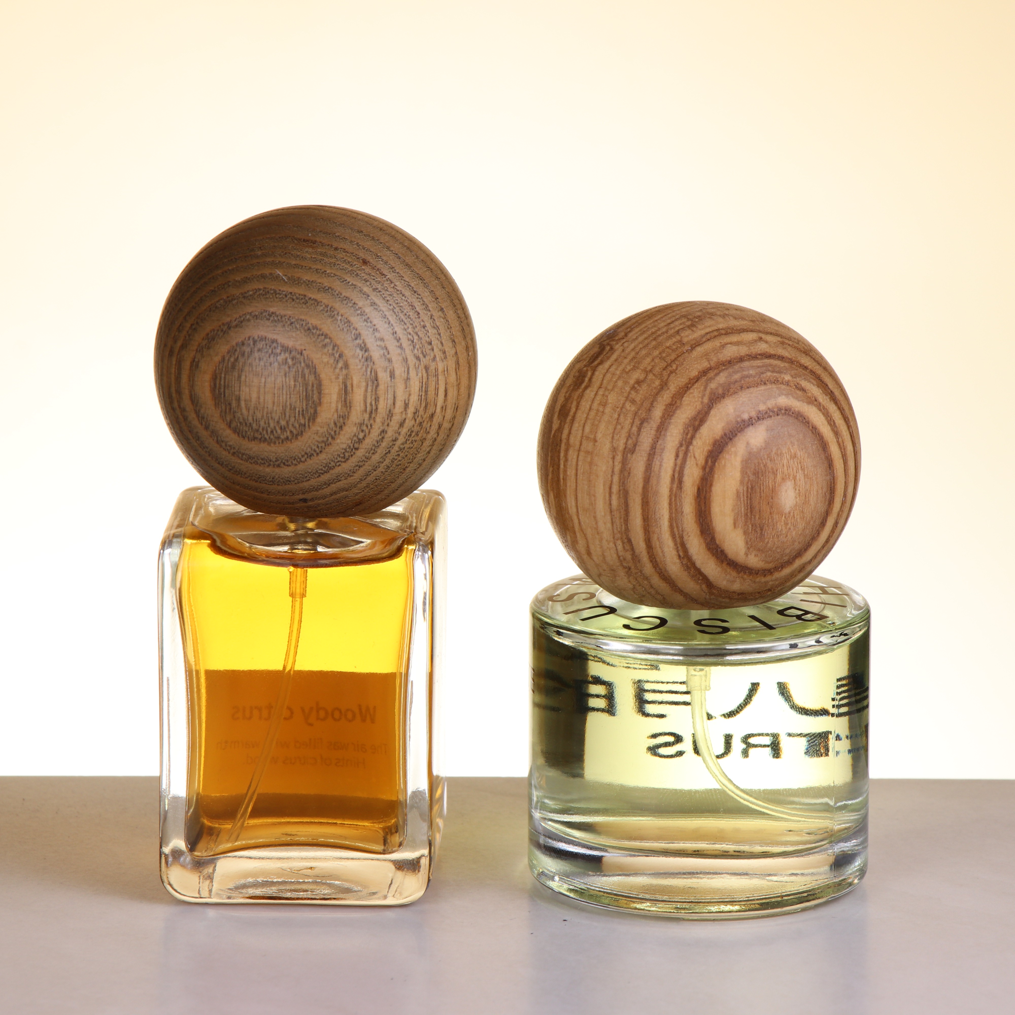 Wooden Fragrance Bottle Cover Custom Special Wood Round Ball Perfume Cap 15 Fea 15mm Round Cap for Perfume Bottles