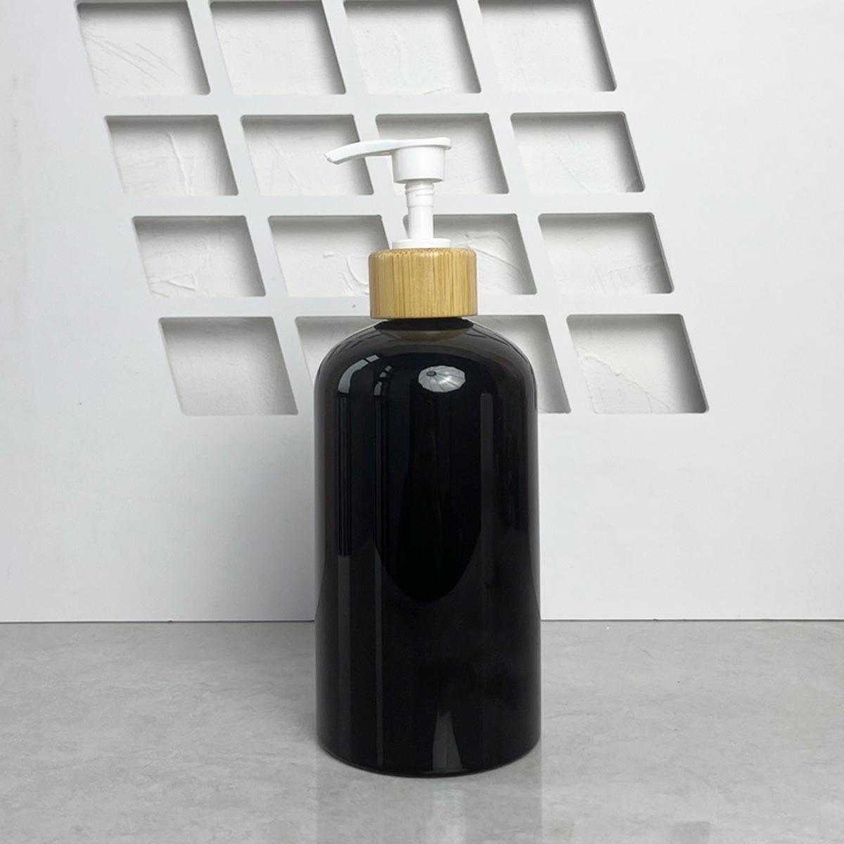 Custom Amber PET Jar with Bamboo Cap Pump Bottle Refillable Shampoo Lotion Body Wash Cosmetic Packaging OEM ODM Custom Amber PET Jar with Bamboo Cap Pump Bottle Refillable Shampoo Lotion Body Wash Cosmetic Packaging OEM ODM