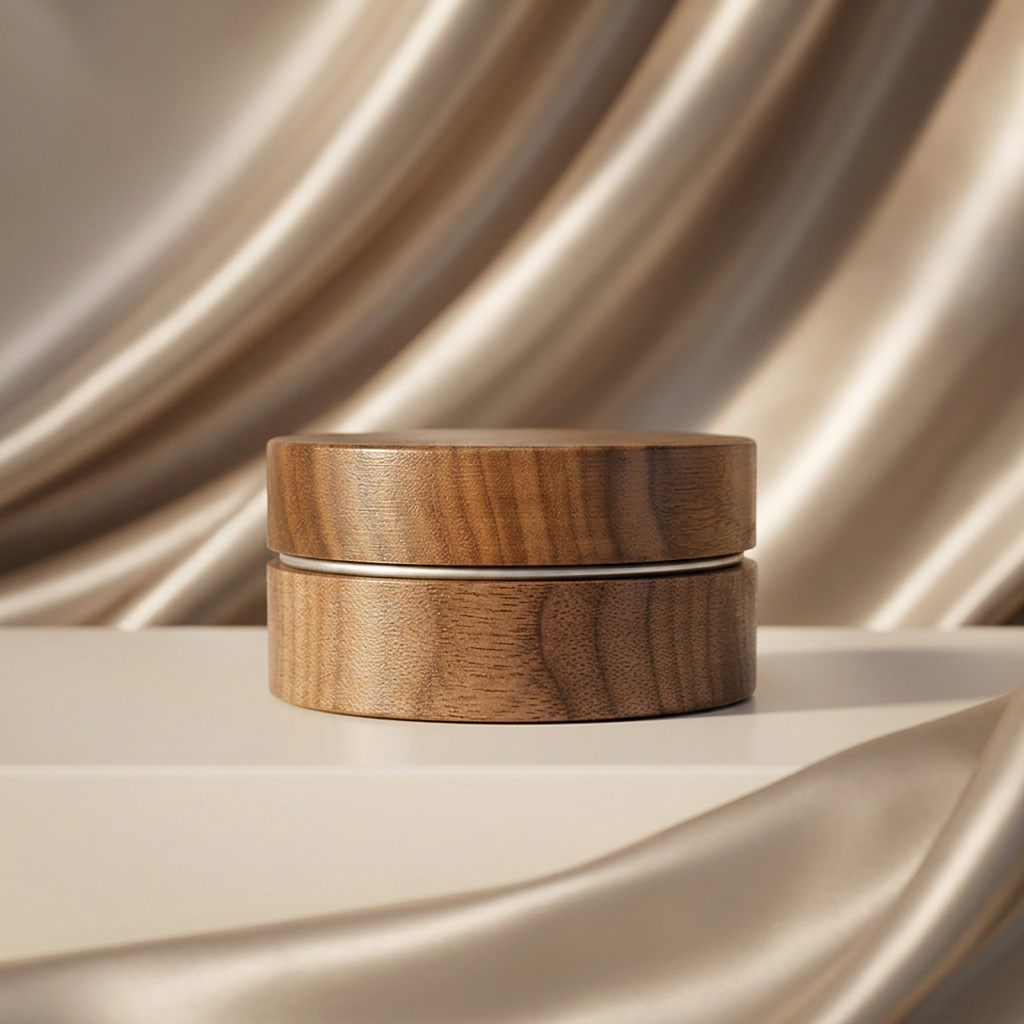 Custom Walnut Wood Aluminum Cosmetic Jar Empty Cream Container Refillable Skincare Packaging with Custom Logo Custom Walnut Wood Aluminum Cosmetic Jar Empty Cream Container Refillable Skincare Packaging with Custom Logo