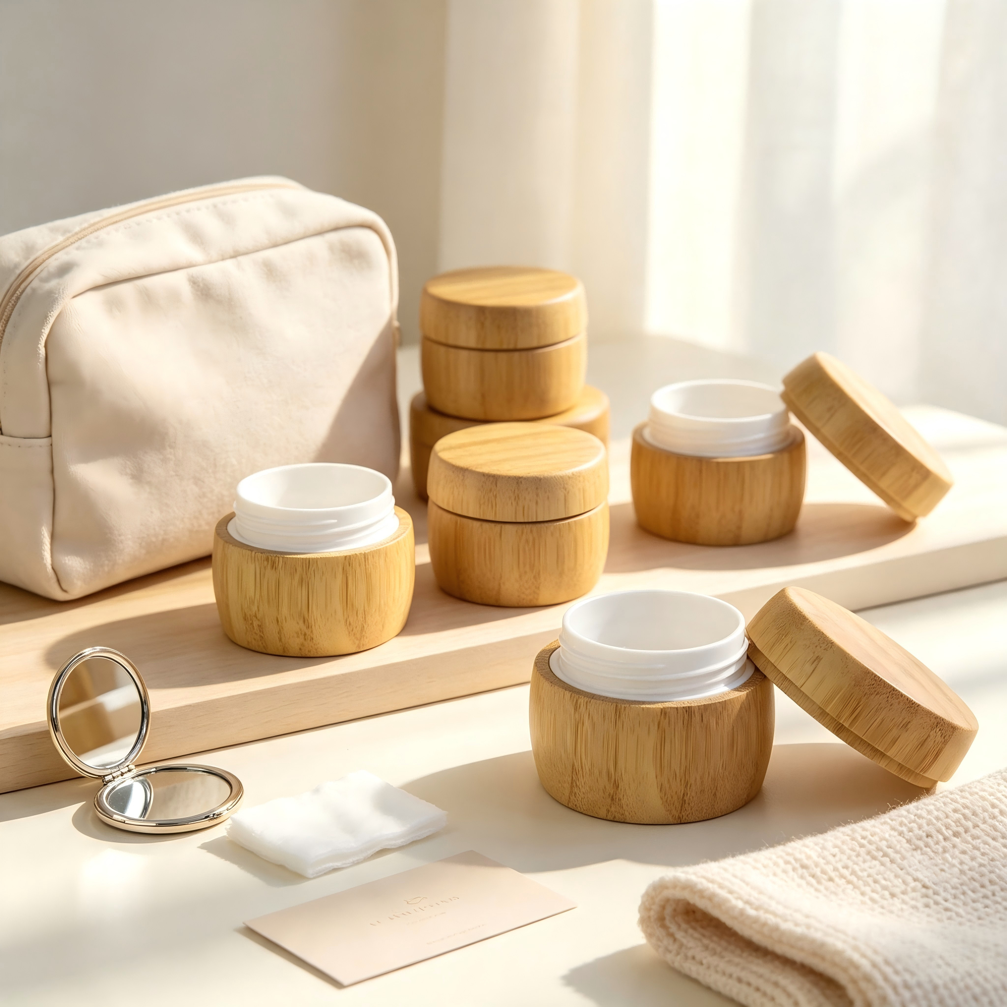Wooden Bamboo Jar Hot Selling Container Recycled Bamboo Packaging Unique Design Cosmetic 50g Bamboo Cosmetic Cream Jar Wooden Bamboo Jar Hot Selling Container Recycled Bamboo Packaging Unique Design Cosmetic 50g Bamboo Cosmetic Cream Jar