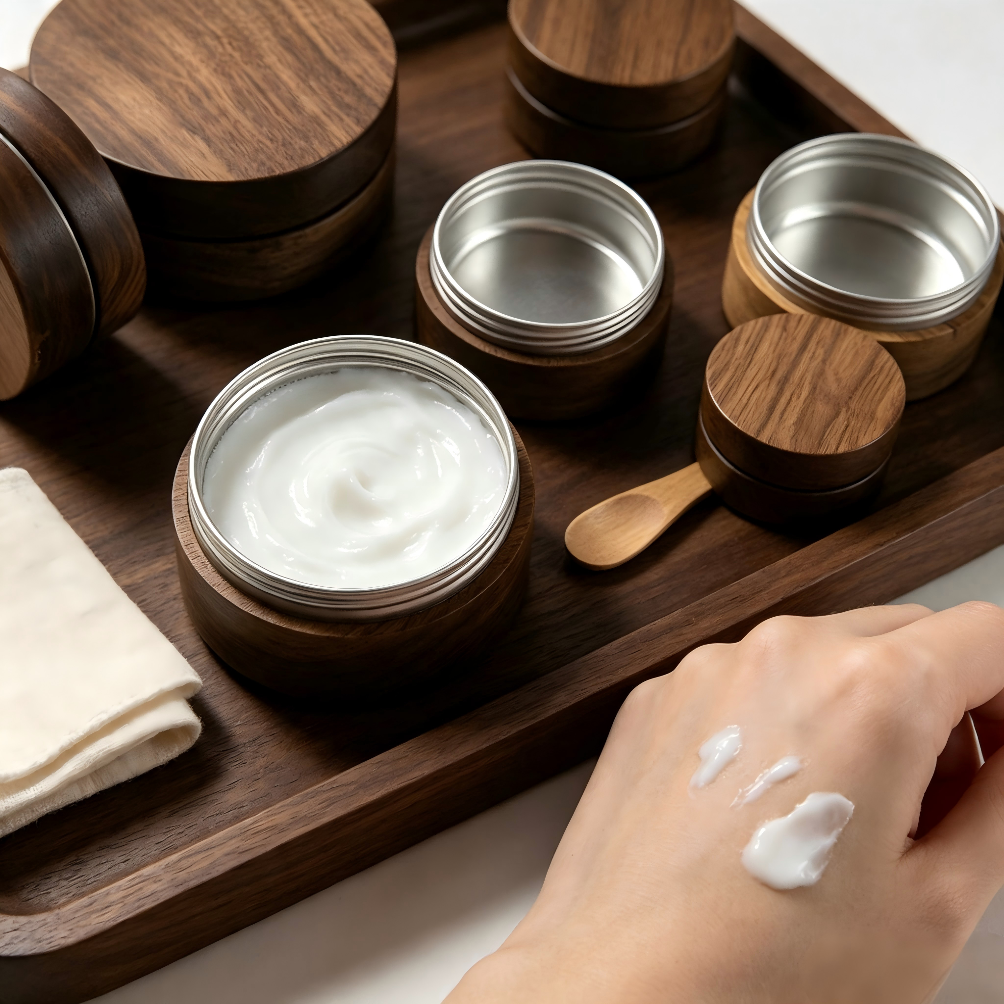 Bamboo Jar Bulk Supply Premium Skincare Packaging 50g Walnut Wood Cosmetic Jar with Sustainable Materials and Refillable Design Bamboo Jar Bulk Supply Premium Skincare Packaging 50g Walnut Wood Cosmetic Jar with Sustainable Materials and Refillable Design