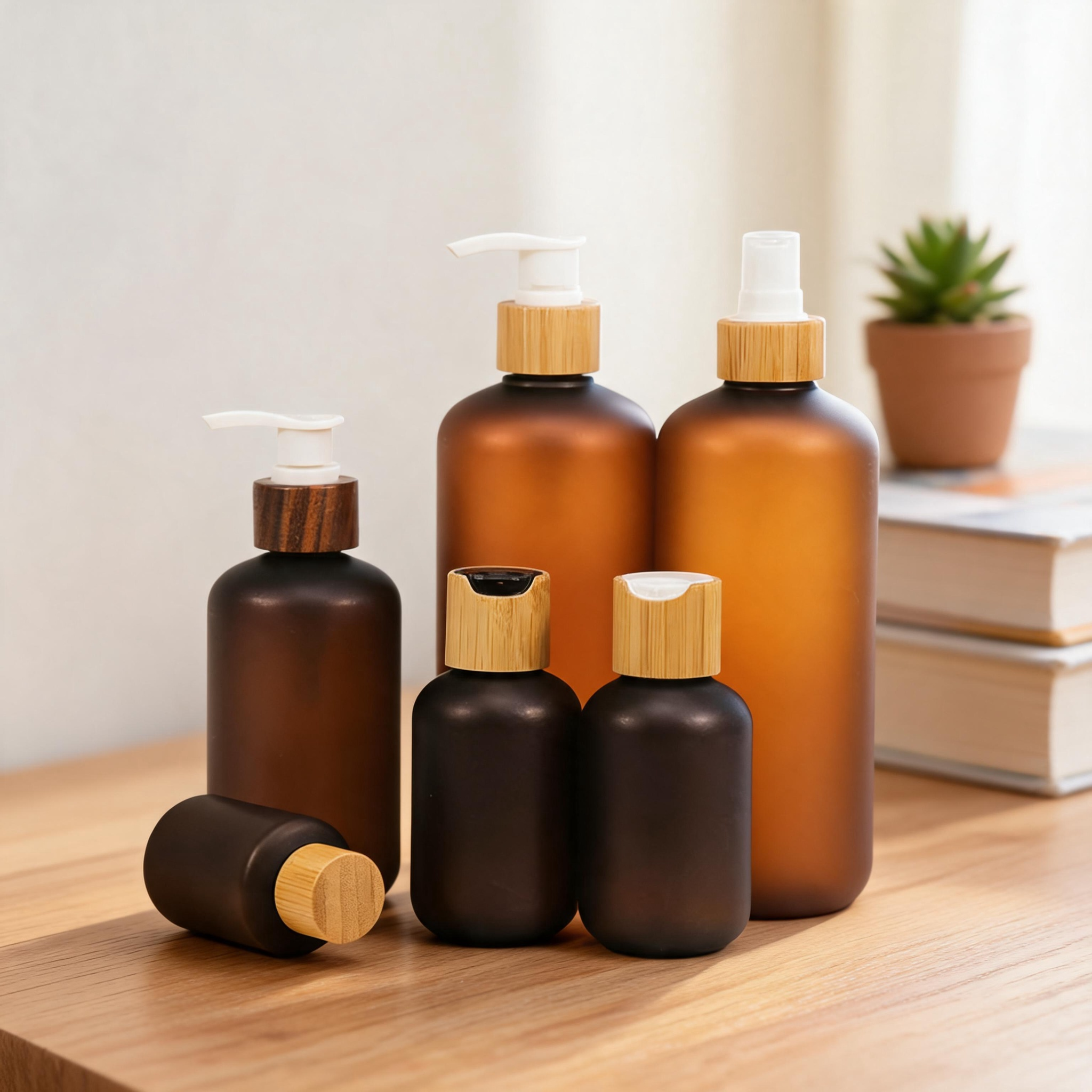 Skincare Bottle Bamboo Cap Pump Fine Mist 100Ml120Ml150Ml Refillable Cosmetic Container Home Travel Makeup Cosmetic Packaging Skincare Bottle Bamboo Cap Pump Fine Mist 100Ml120Ml150Ml Refillable Cosmetic Container Home Travel Makeup Cosmetic Packaging