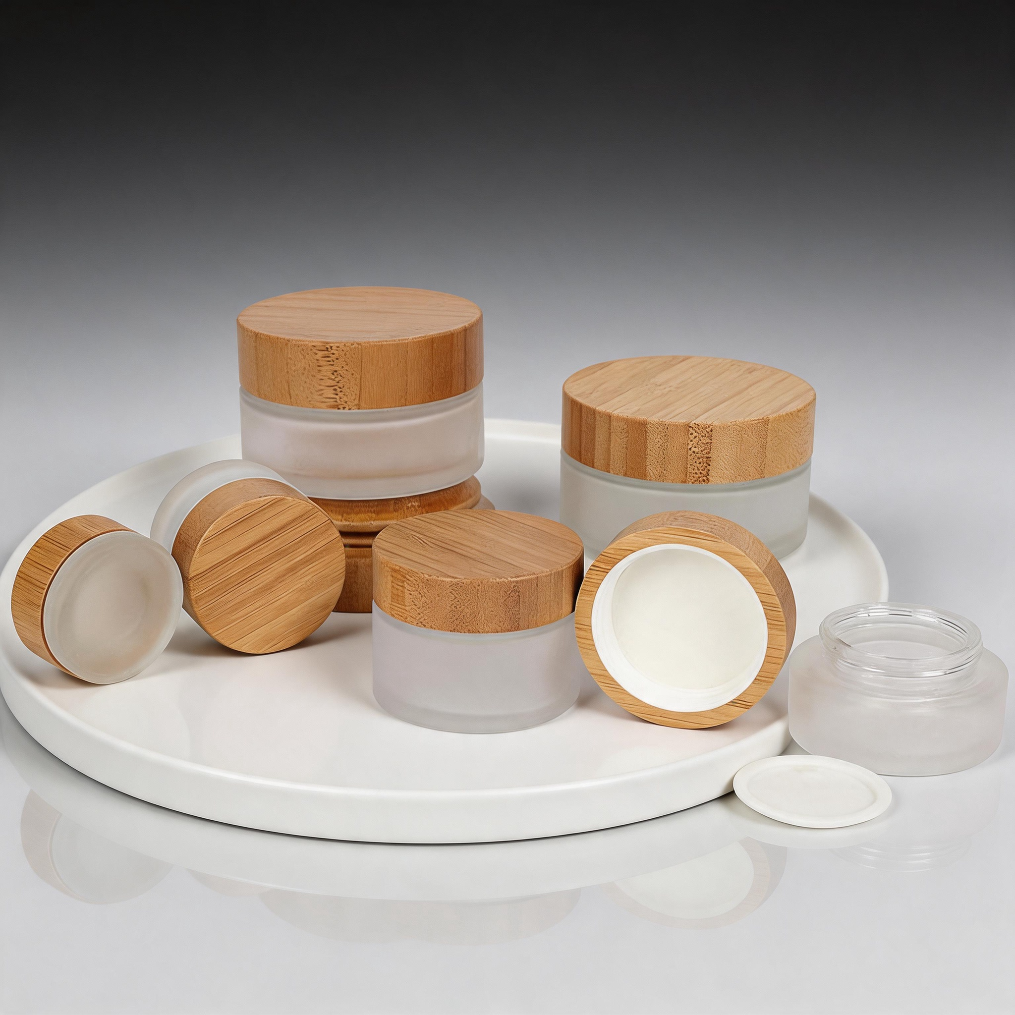 Refillable Hot Sale Eco Friendly Bamboo Packaging Empty Cosmetic Cream Glass Container 5g 15g 30g 50g 100g Bamboo Lid Glass Jar Refillable Hot Sale Eco Friendly Bamboo Packaging Empty Cosmetic Cream Glass Container 5g 15g 30g 50g 100g Bamboo Lid Glass Jar