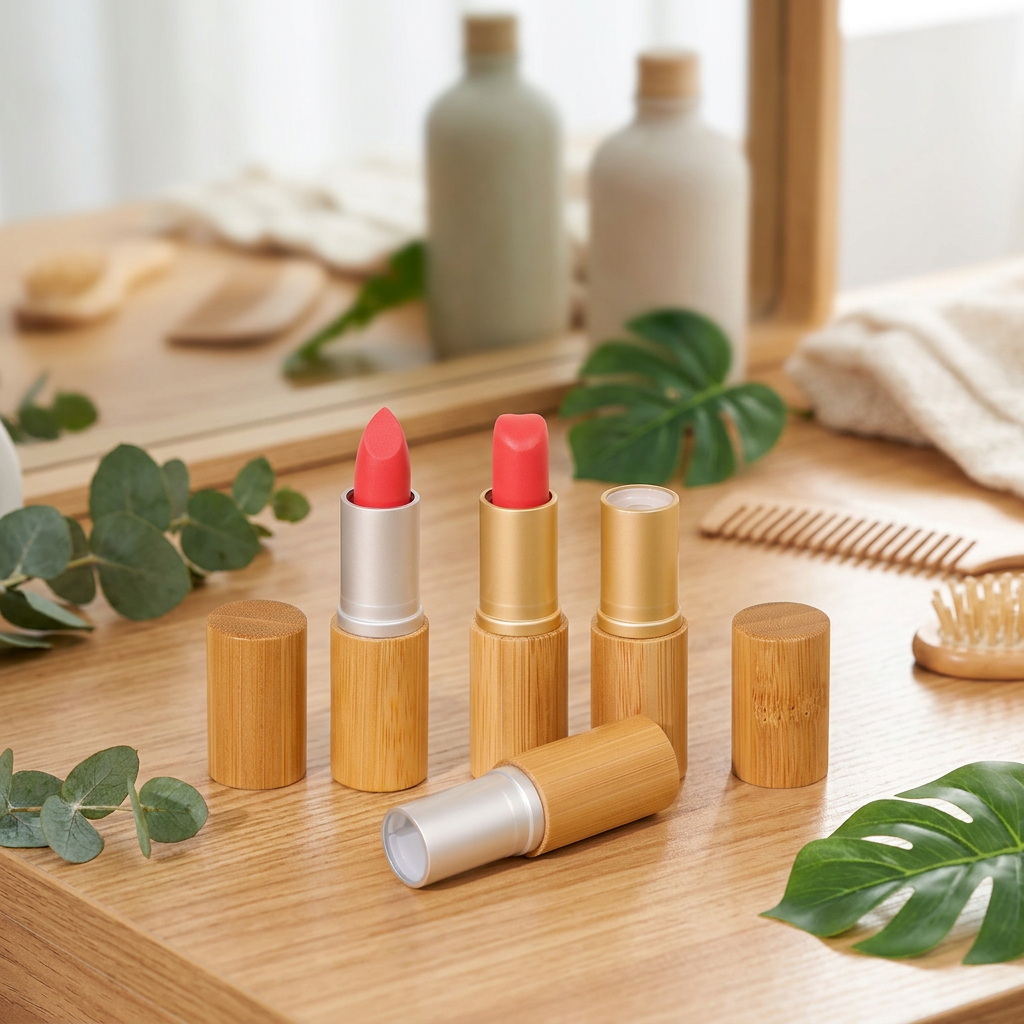 2026 Hot Selling Luxury Bamboo Refillable Lipstick Tube Cosmetic Packaging Custom Logo Eco-Friendly Lip Balm Container 2026 Hot Selling Luxury Bamboo Refillable Lipstick Tube Cosmetic Packaging Custom Logo Eco-Friendly Lip Balm Container