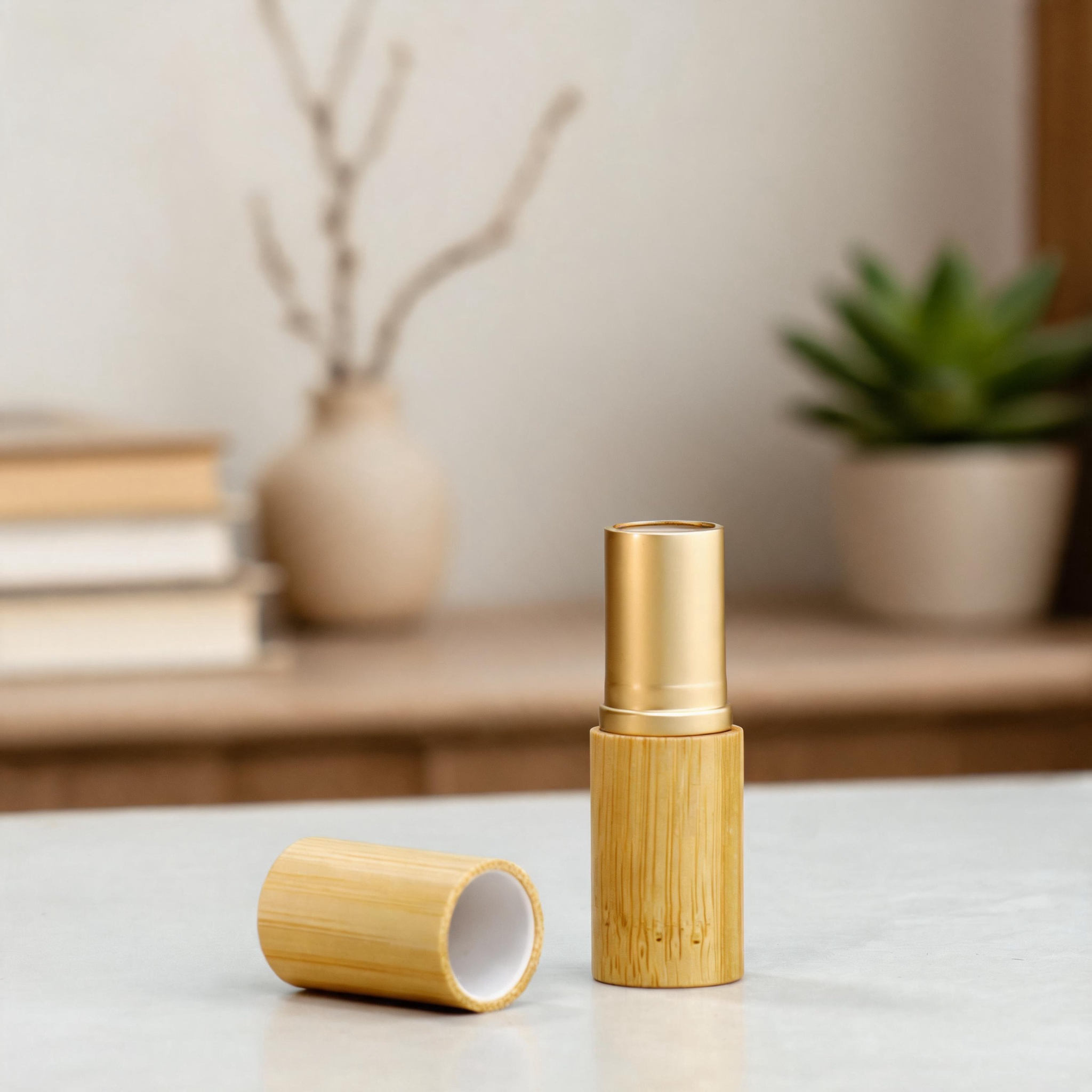 Customizable Bamboo Lip Balm Tube with Elegant Custom Design Party Office Travel Lip Balm Tube Customizable Bamboo Lip Balm Tube with Elegant Custom Design Party Office Travel Lip Balm Tube