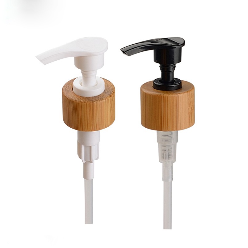 Custom 24/410 28/410 Bamboo Lotion Pump for Shampoo Lotion Bottle Shower Gel Cosmetic Packaging Wholesale Supplier